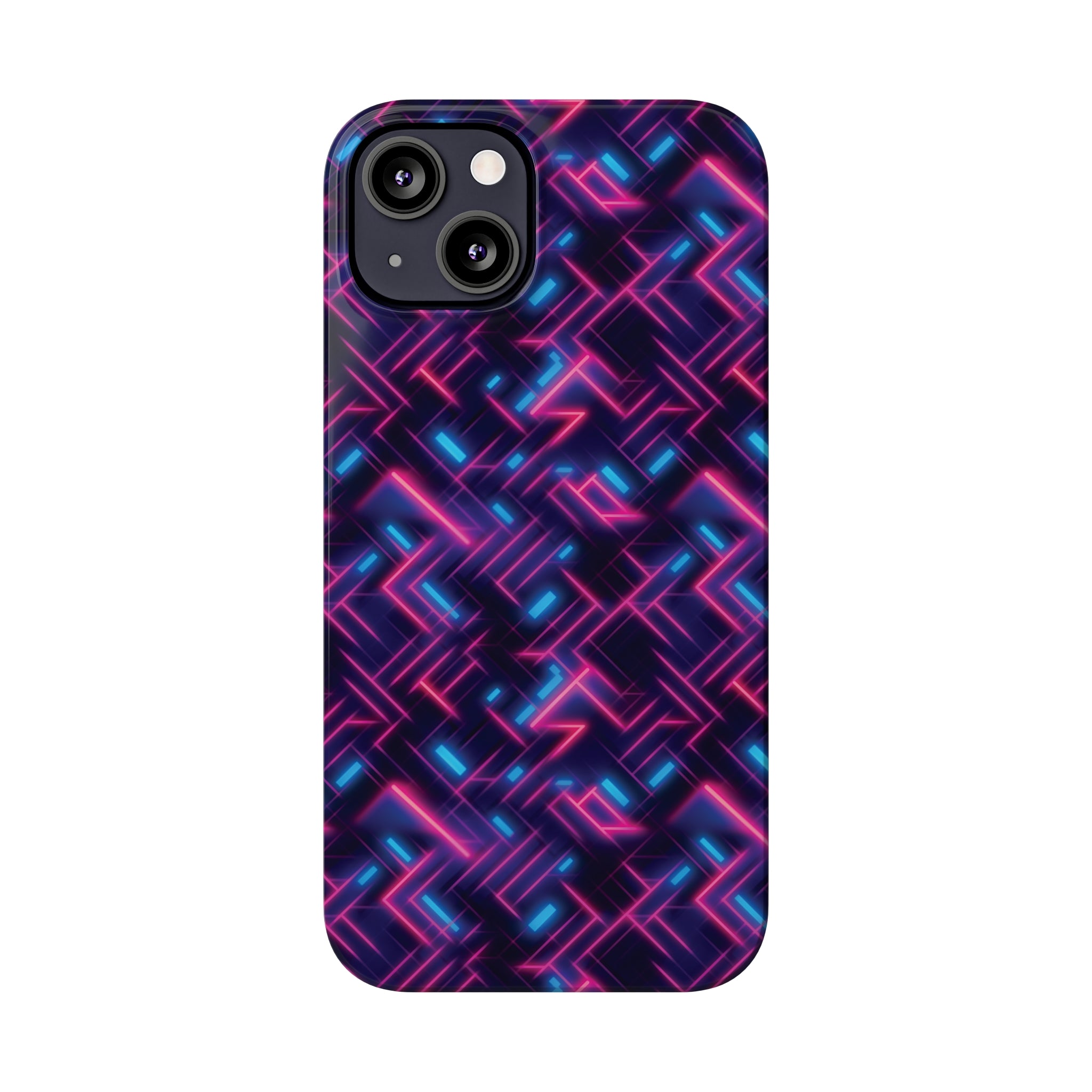 Slim Phone Cases (AOP) - Seamless Synthwave Designs 02