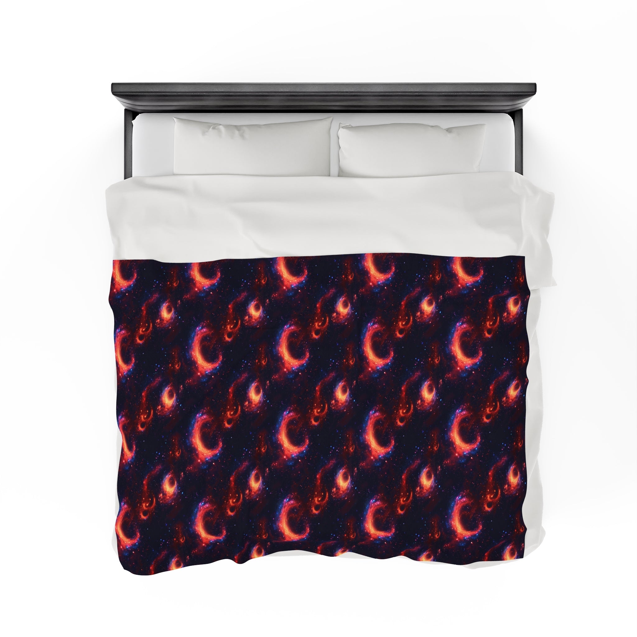 Velveteen Plush Blanket (AOP) - Fantasy Galaxies 10