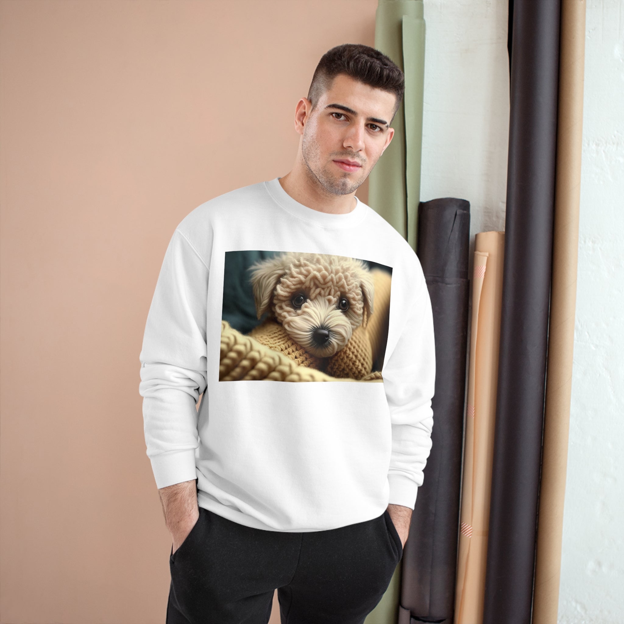 Champion Sweatshirt - Knit Animals, Puppy