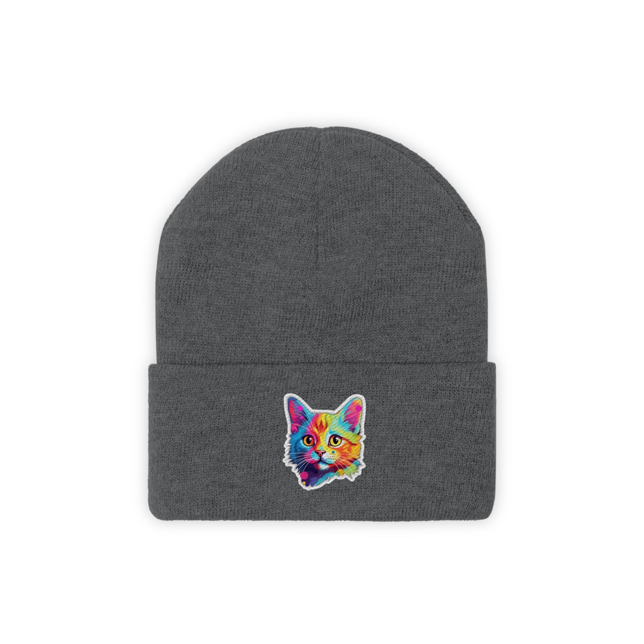 Knit Beanie - Kitten Pop Art 09