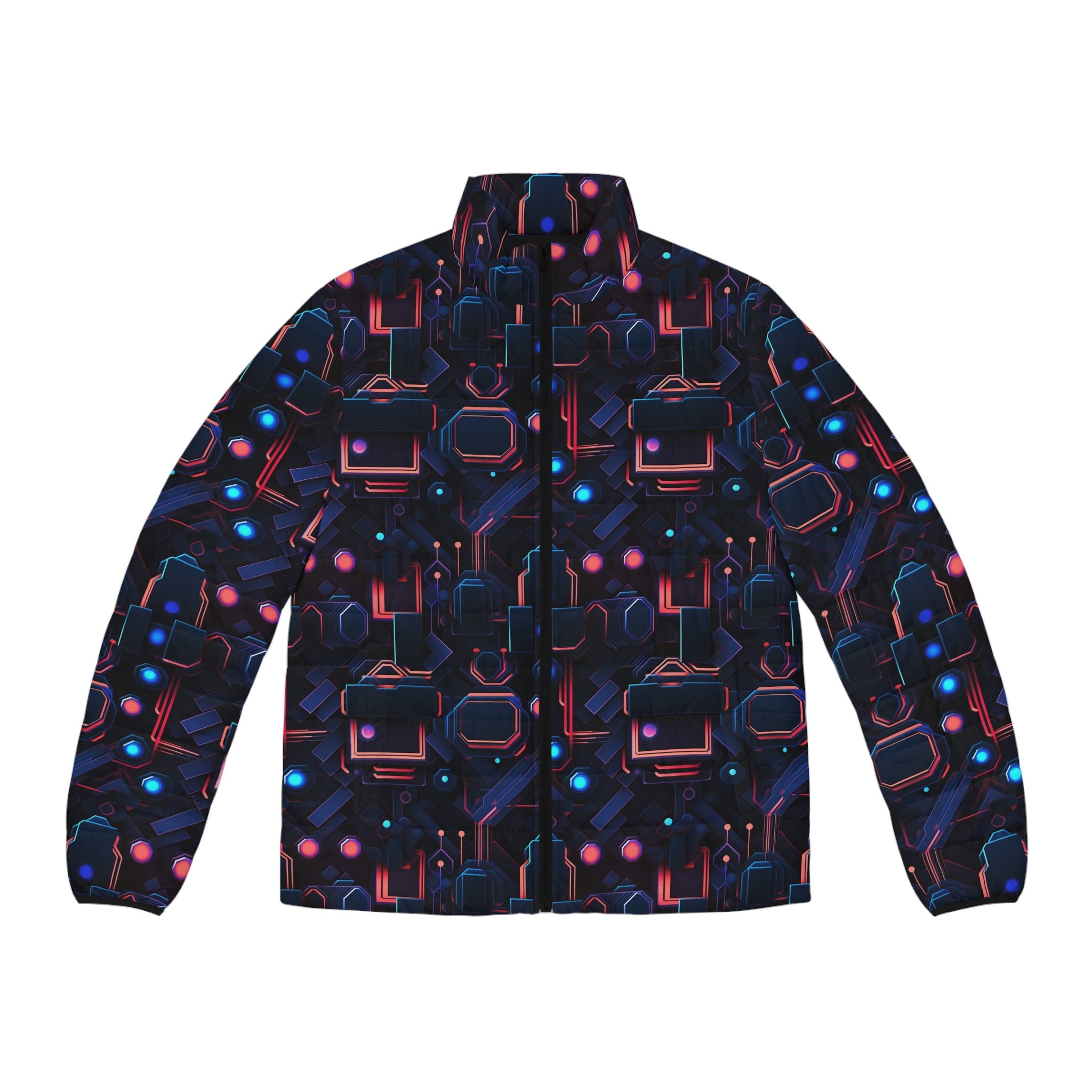 Men's Puffer Jacket (AOP) - Abstract Designs 04