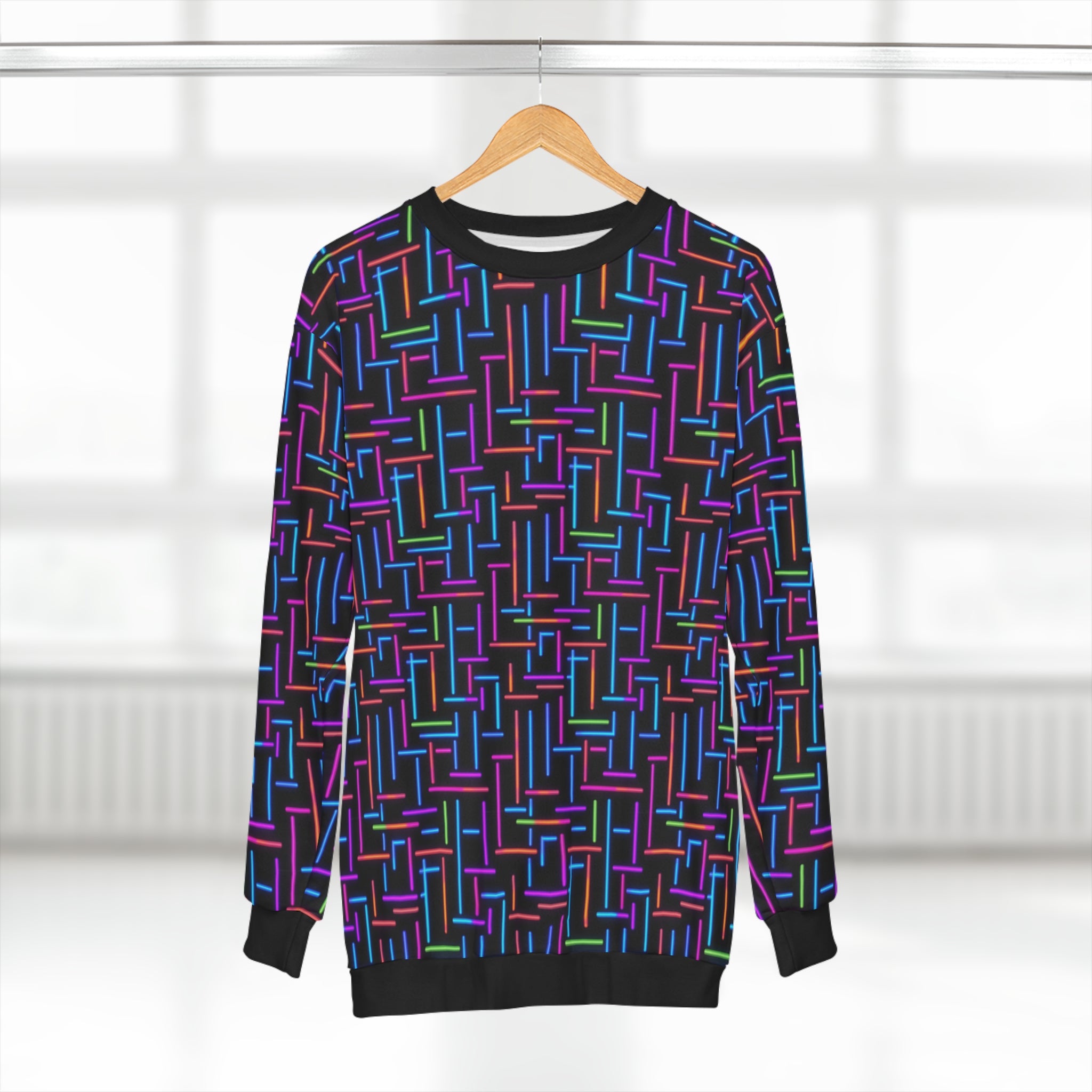 Unisex Sweatshirt (AOP) - Seamless Neon Designs 02