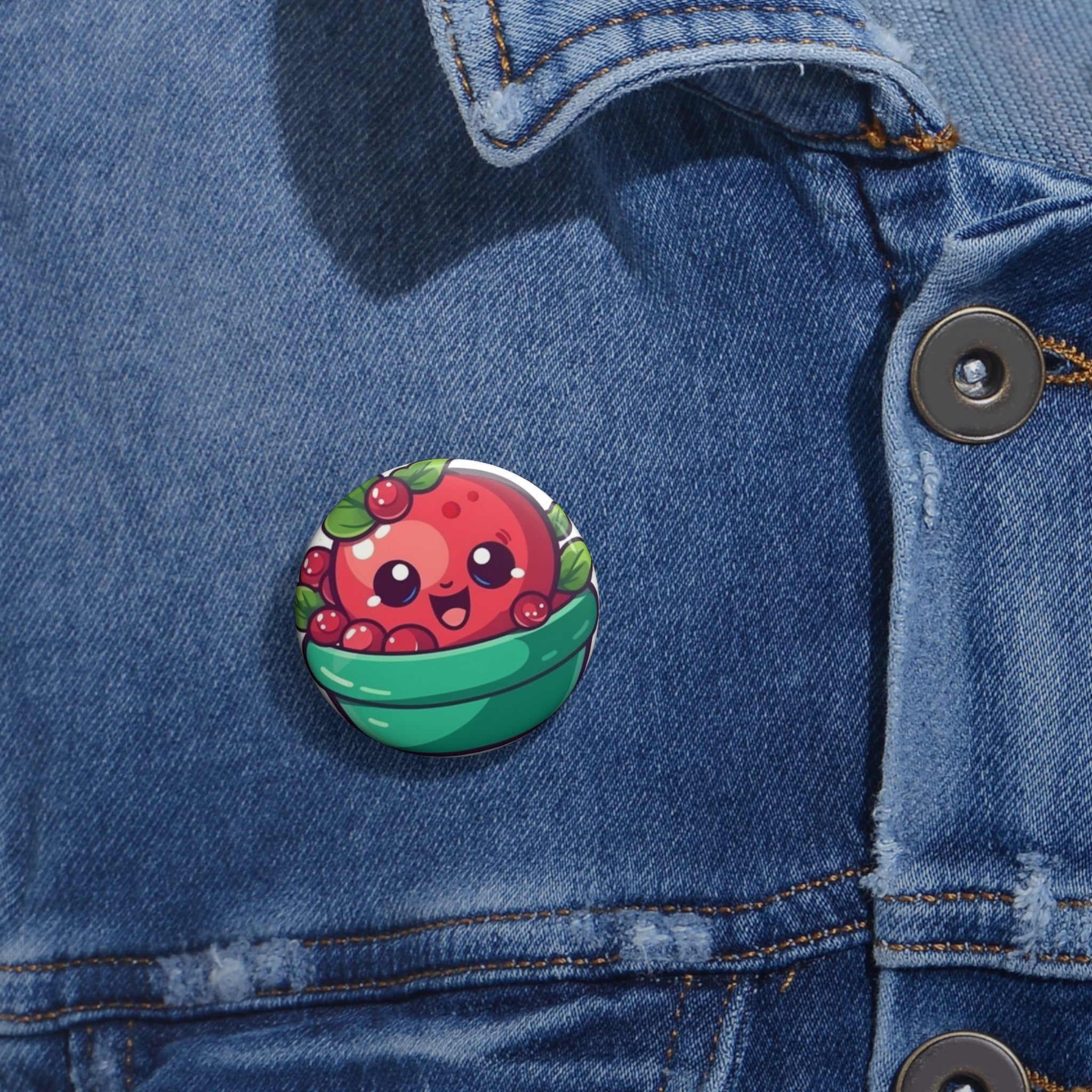 Custom Pin Buttons - Cranberries
