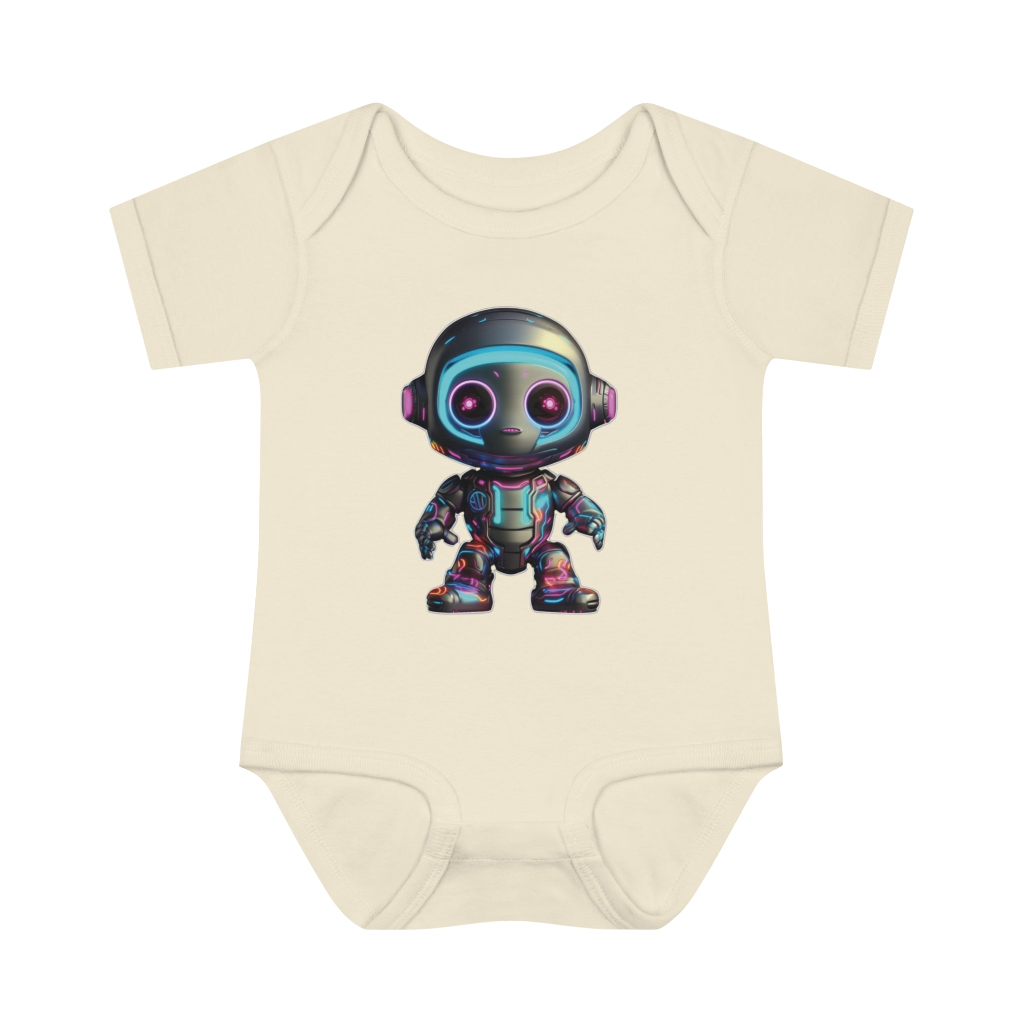 Infant Baby Rib Bodysuit - Ant, Robot Pop Art 01