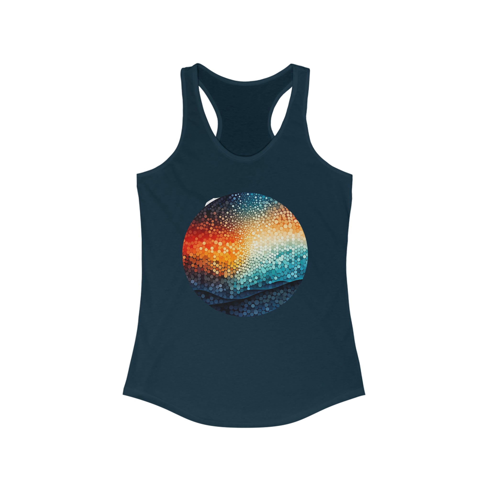 Women's Ideal Racerback Tank - Pointillism Designs 14