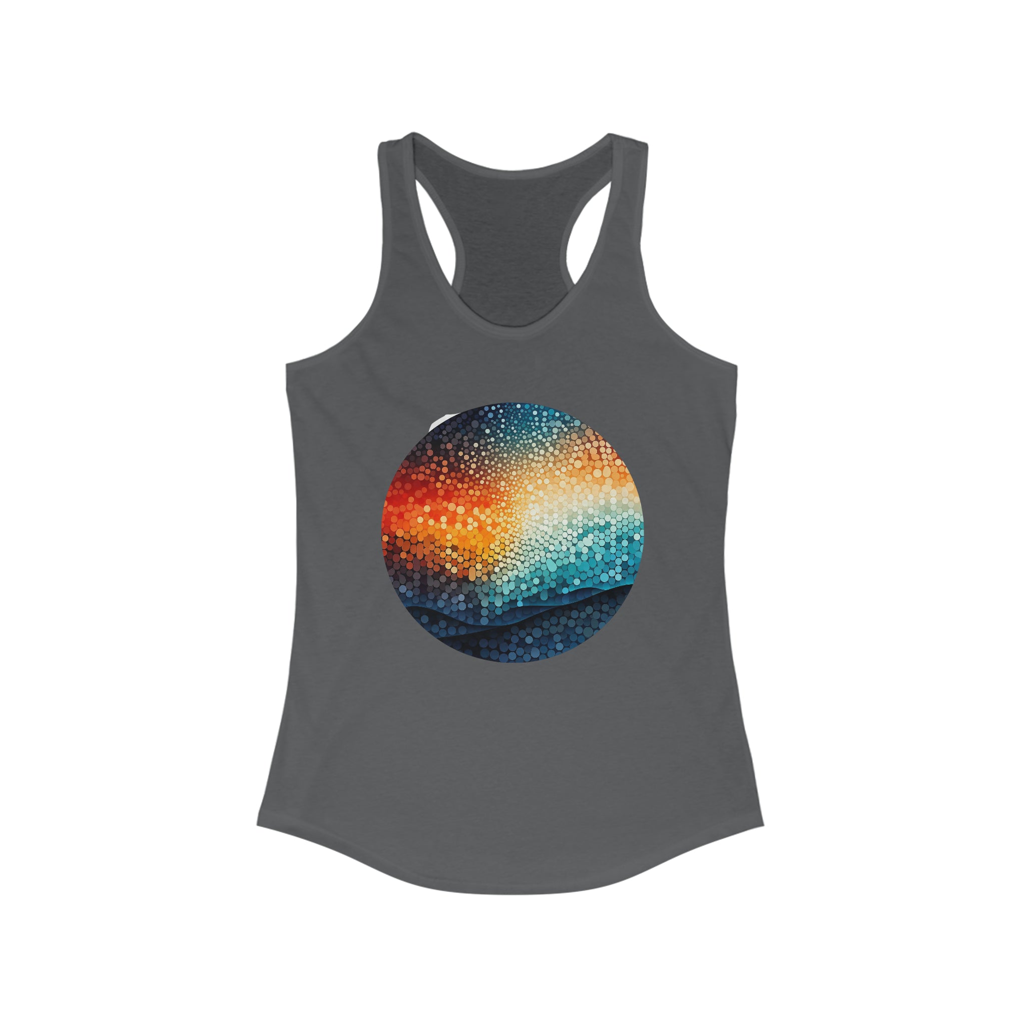 Women's Ideal Racerback Tank - Pointillism Designs 14