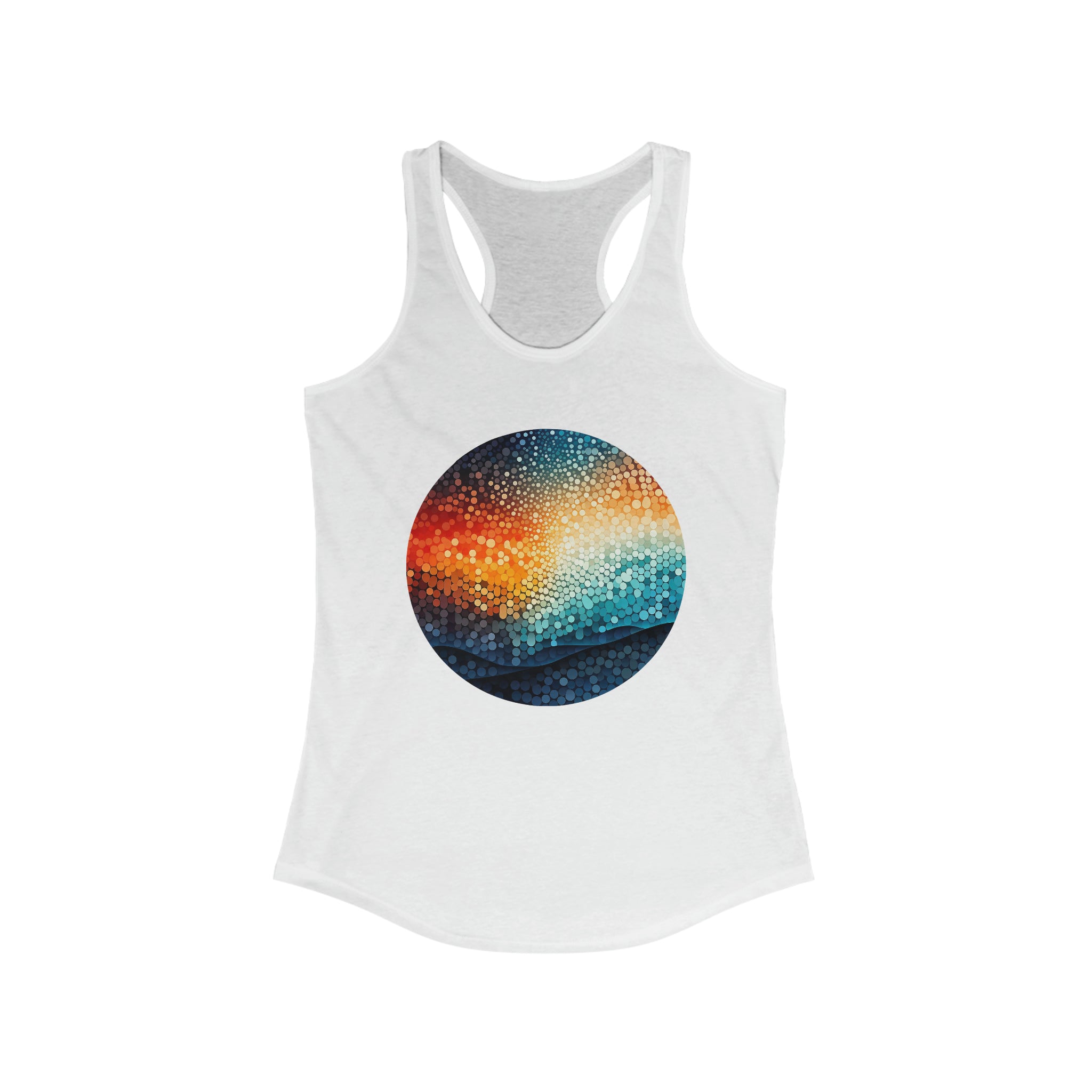 Women's Ideal Racerback Tank - Pointillism Designs 14