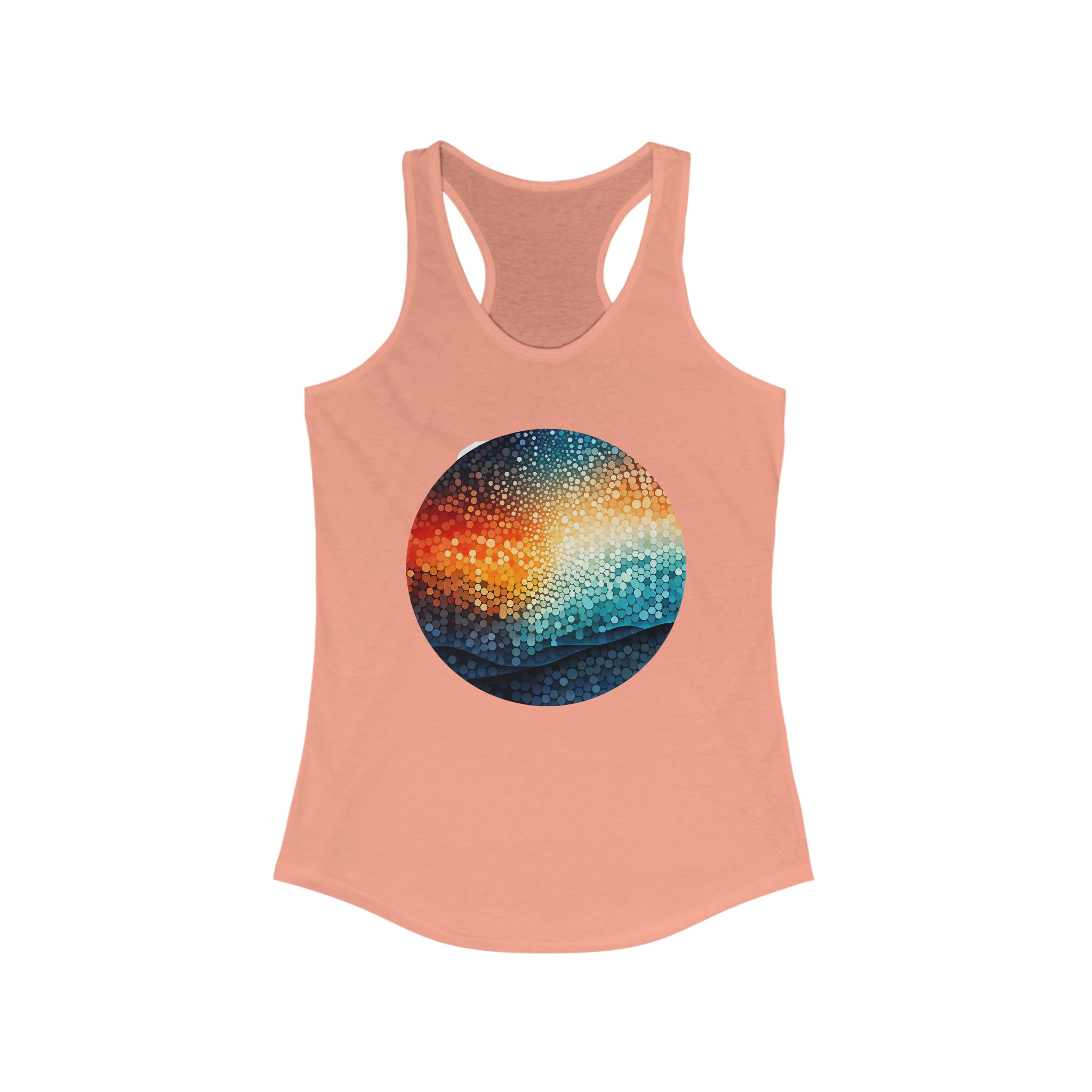 Women's Ideal Racerback Tank - Pointillism Designs 14