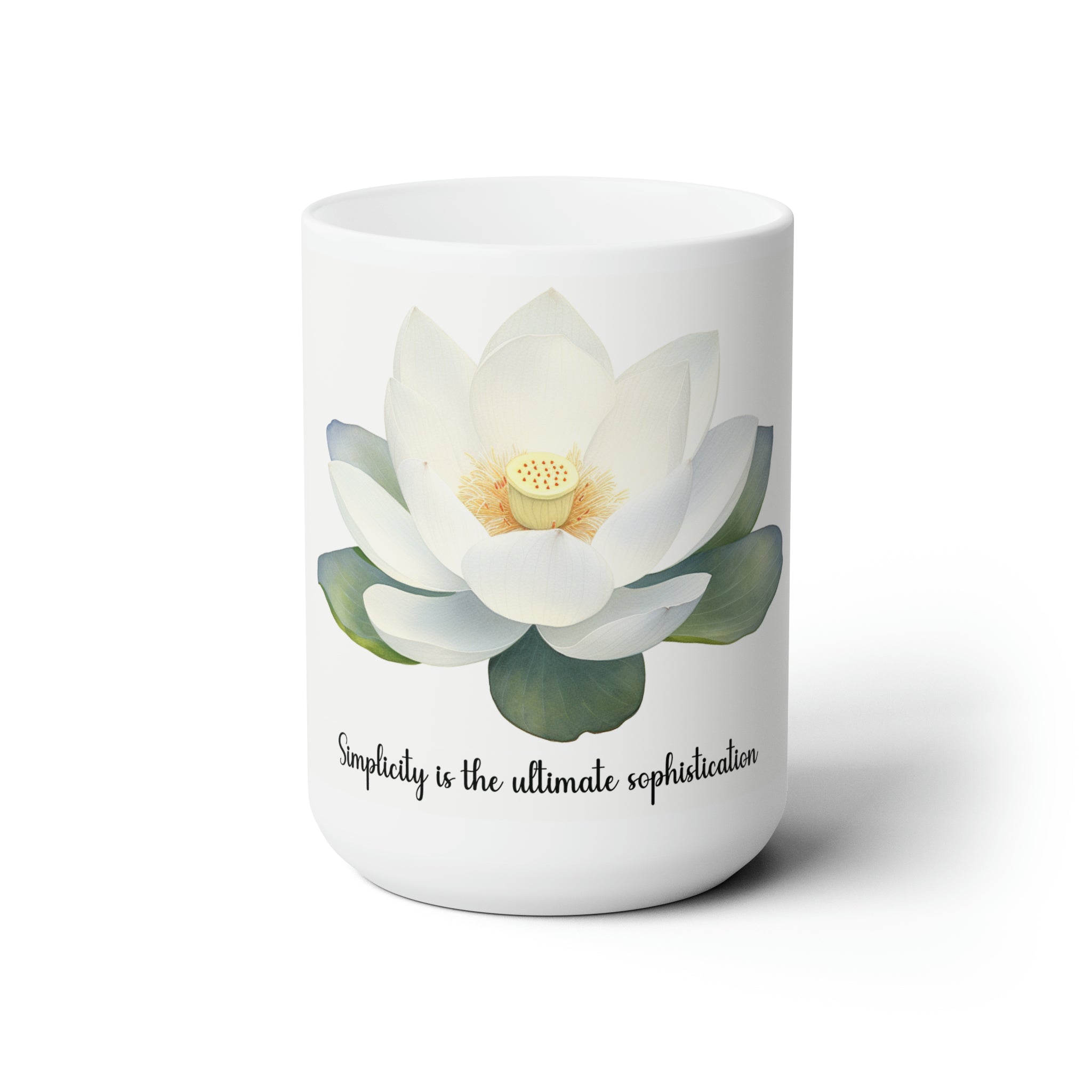 Ceramic Mug 15oz - White Lotus