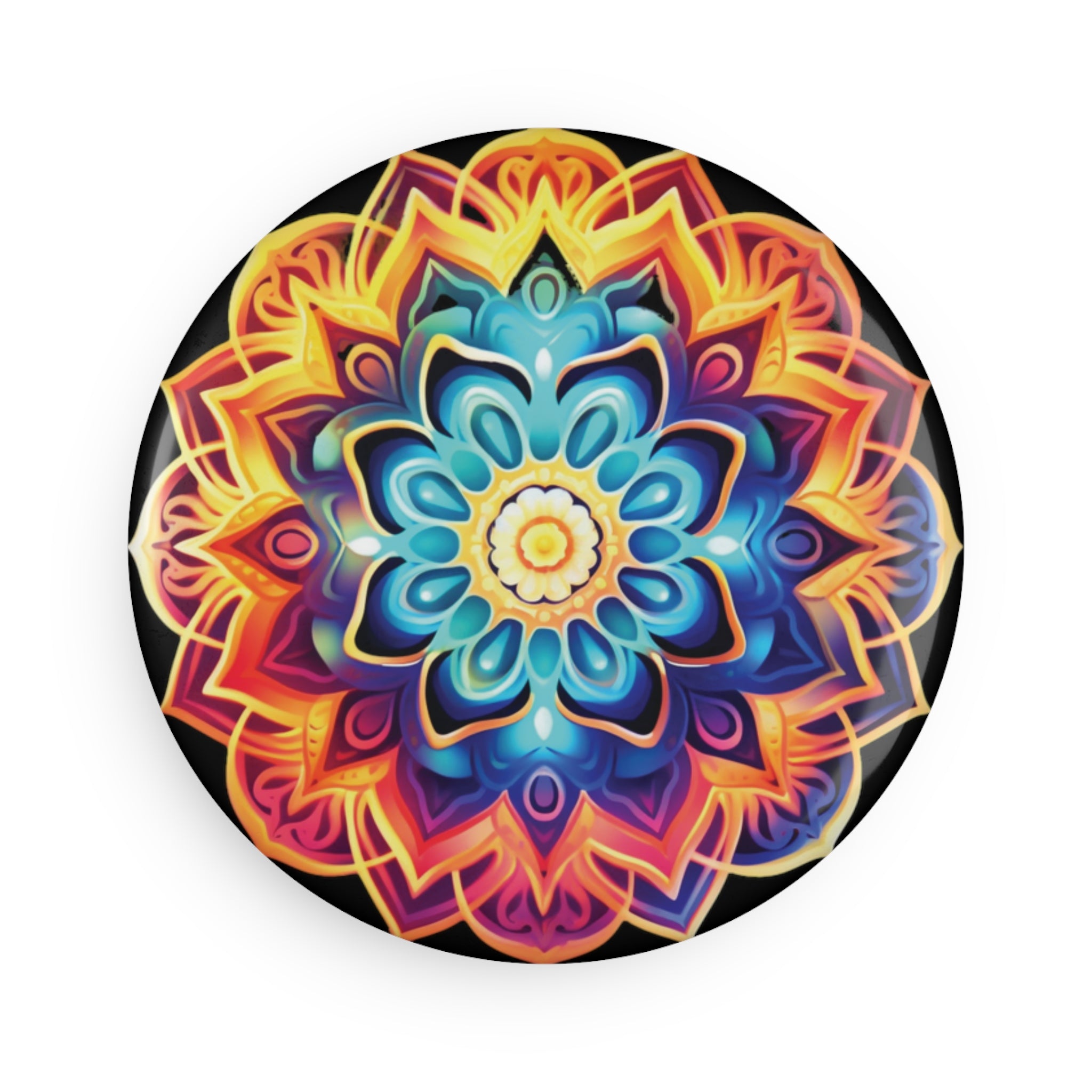 Button Magnet, Round (1 & 10 pcs) - Mandalas 30