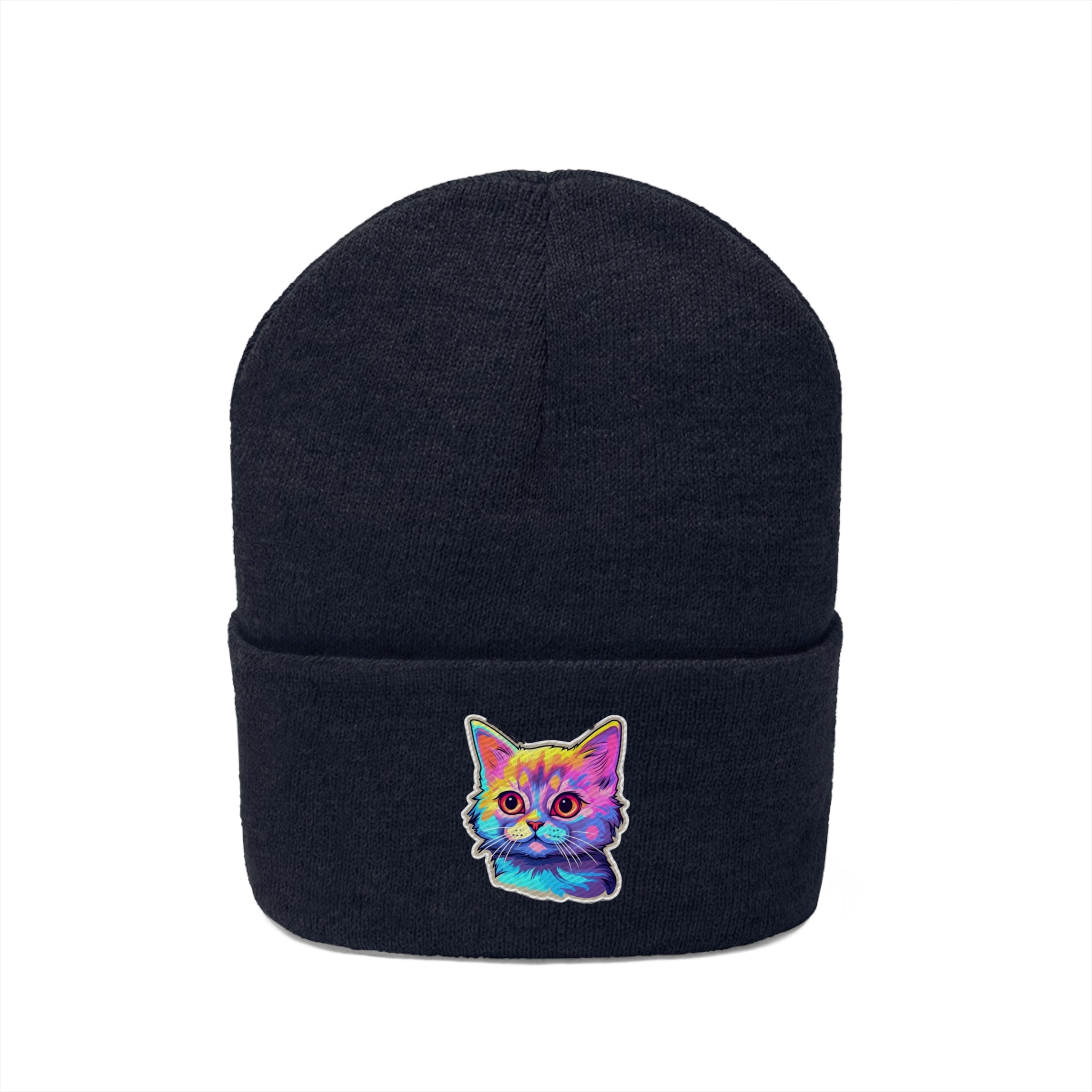 Knit Beanie - Kitten Pop Art 03