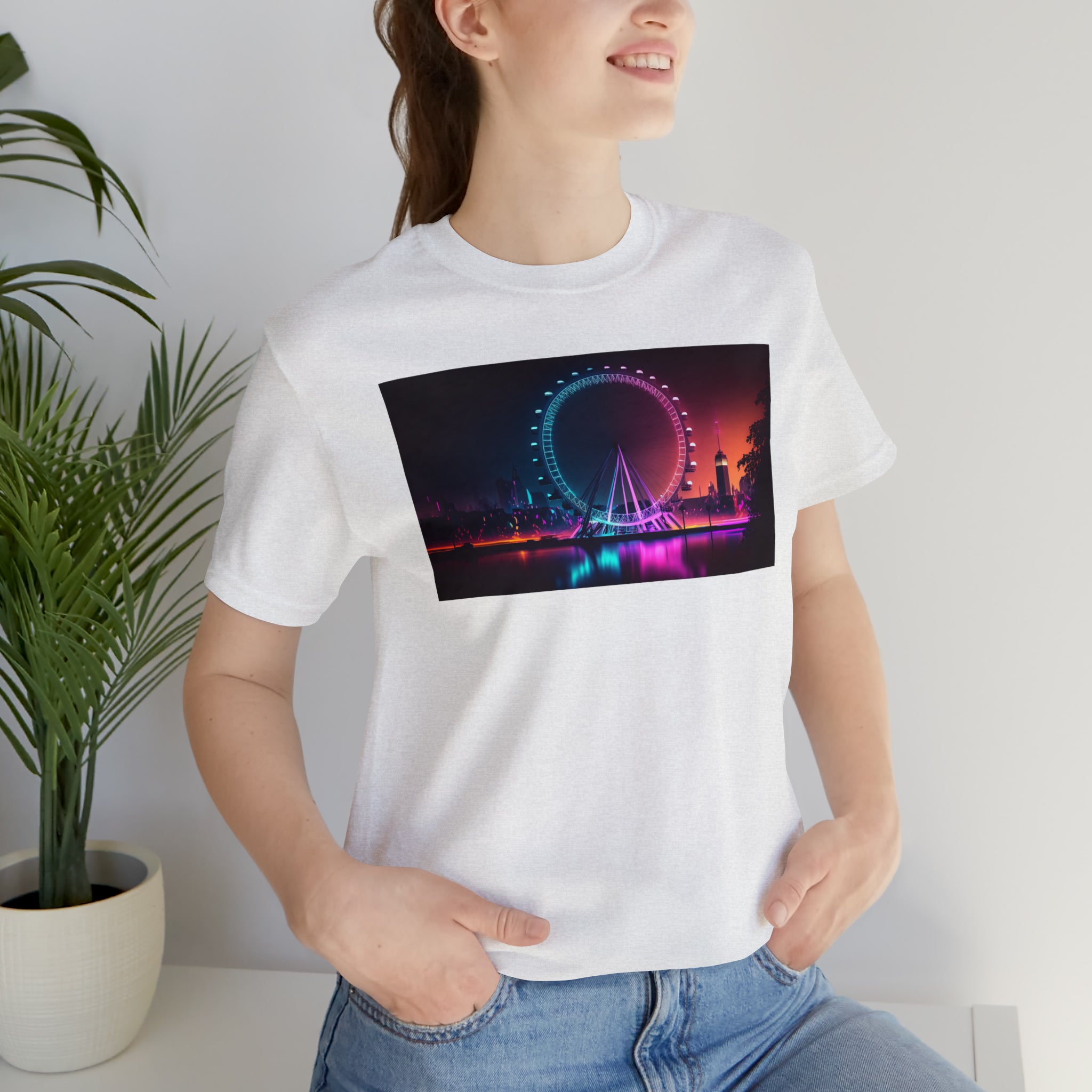 Unisex Jersey Short Sleeve Tee - London Eye, UK