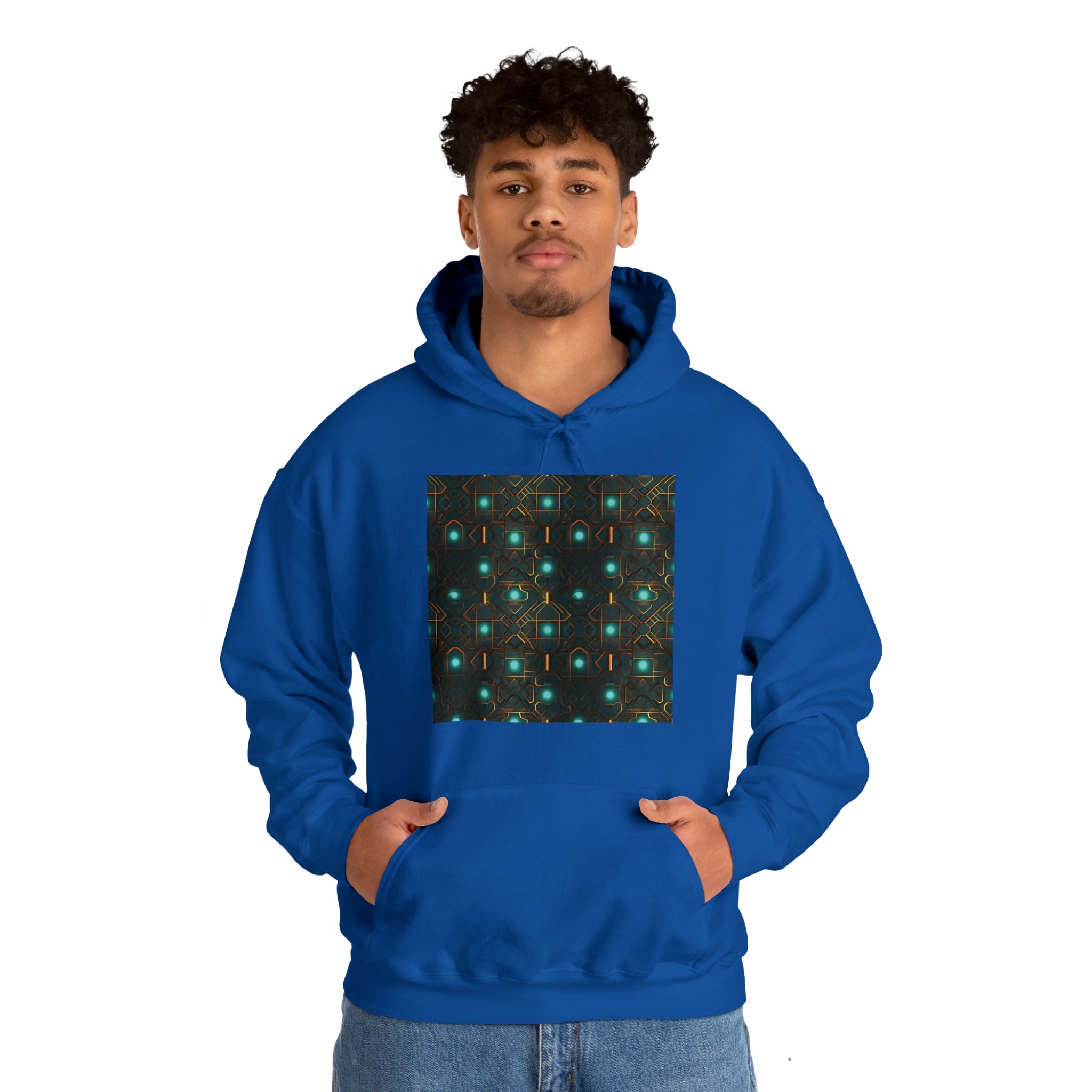 Unisex Heavy Blend™ Hooded Sweatshirt - Abstract Neon Designs 09