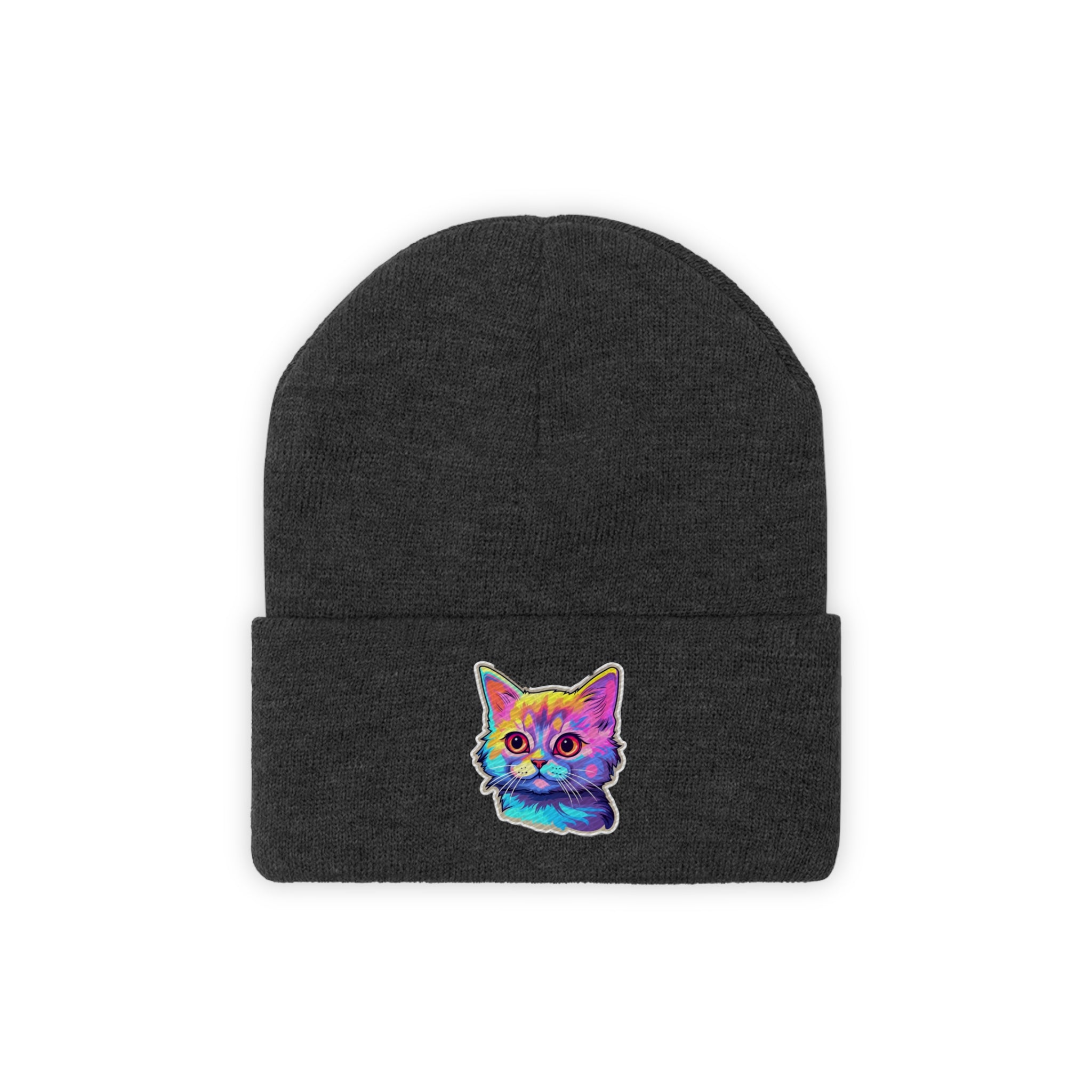 Knit Beanie - Kitten Pop Art 03