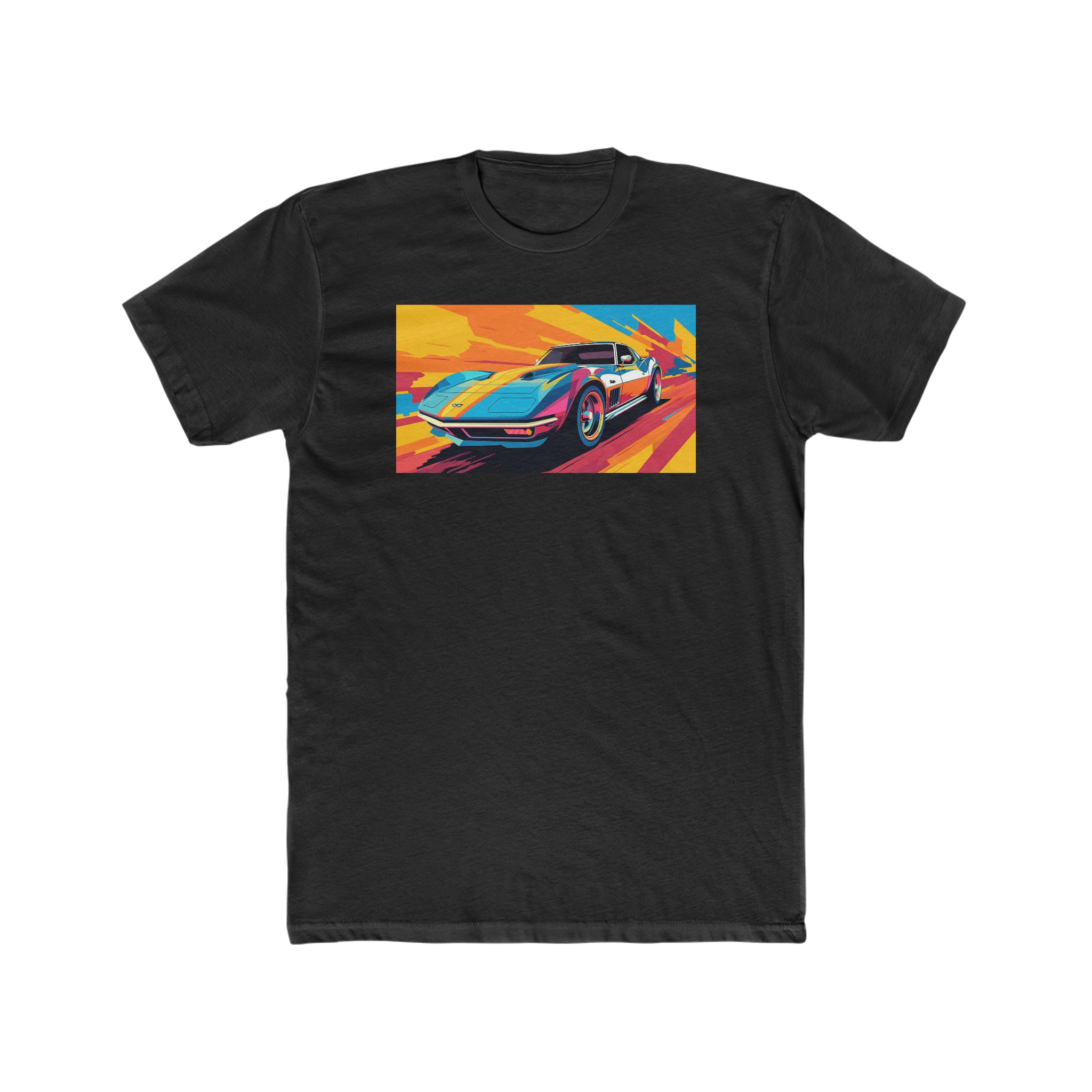 Men's Cotton Crew Tee - Pop Art - Car 04