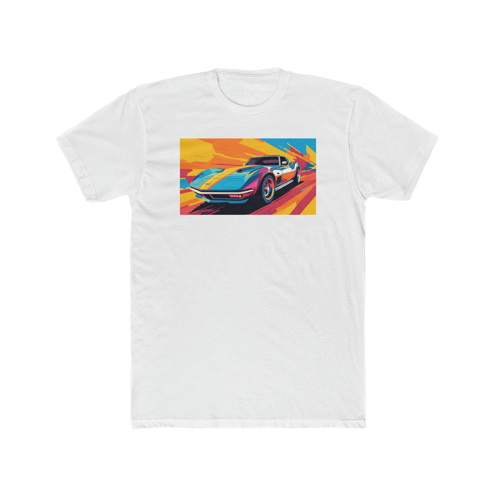 Men's Cotton Crew Tee - Pop Art - Car 04