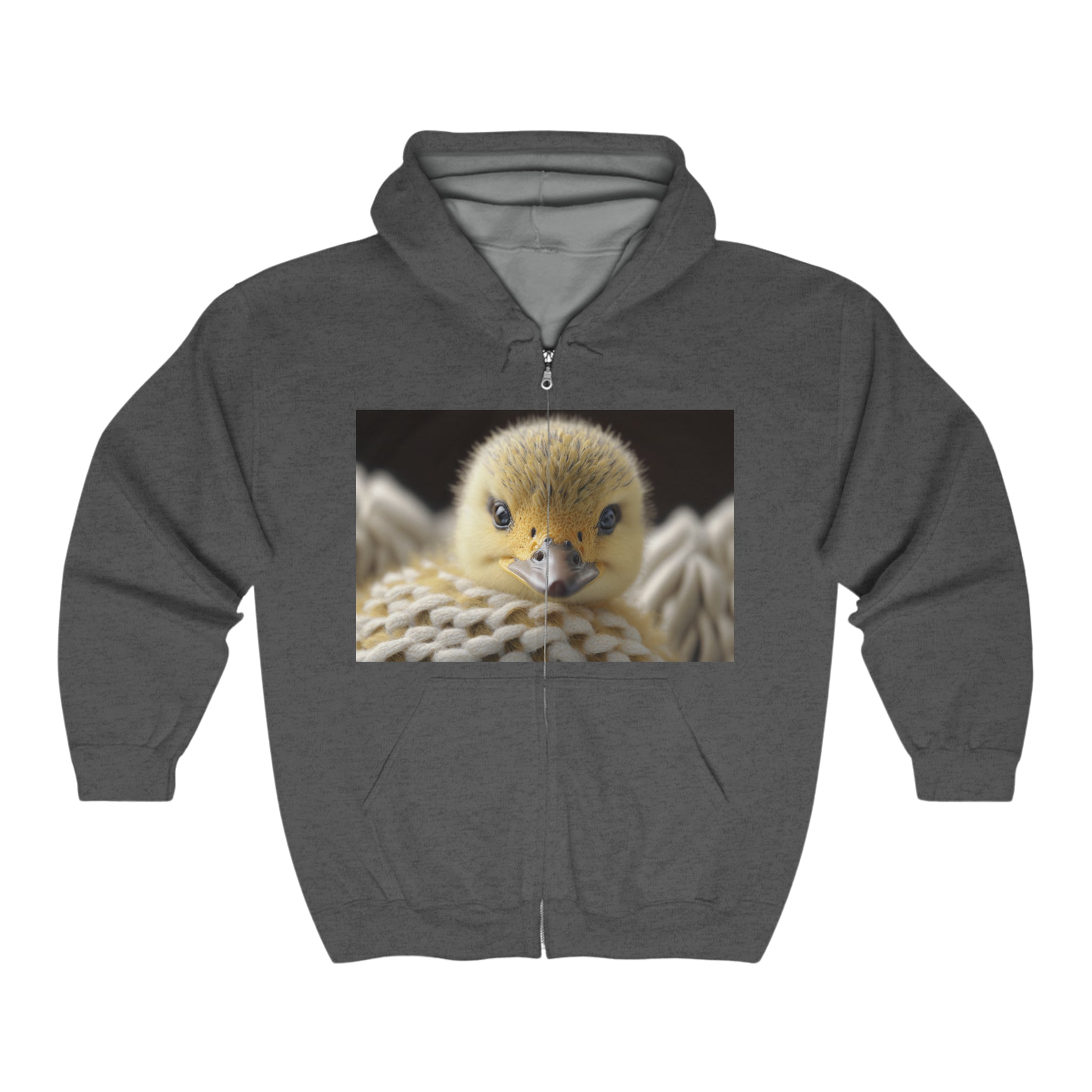 Unisex Heavy Blend™ Full Zip Hooded Sweatshirt - Baby Animals - Duck