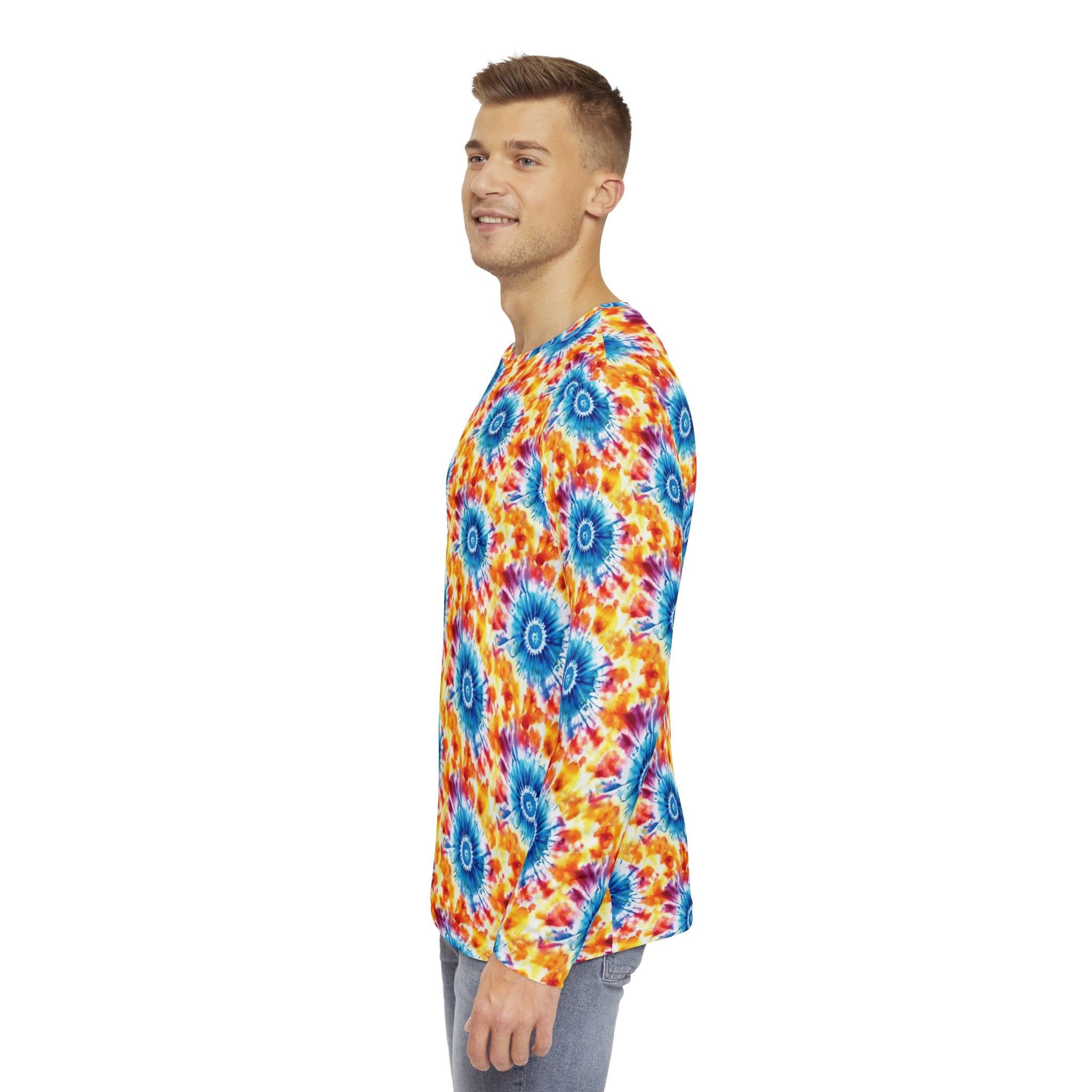 Men's Long Sleeve Shirt (AOP) - Tie Dye Designs 04