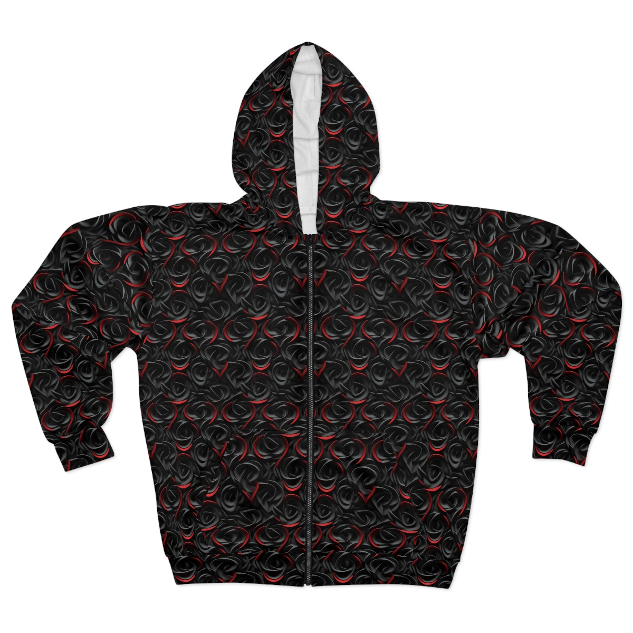 Unisex Zip Hoodie (AOP) - Vibrant Designs 12