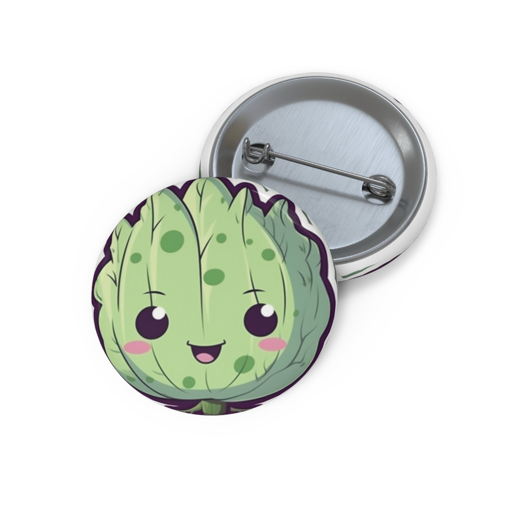 Custom Pin Buttons - Kohlrabi