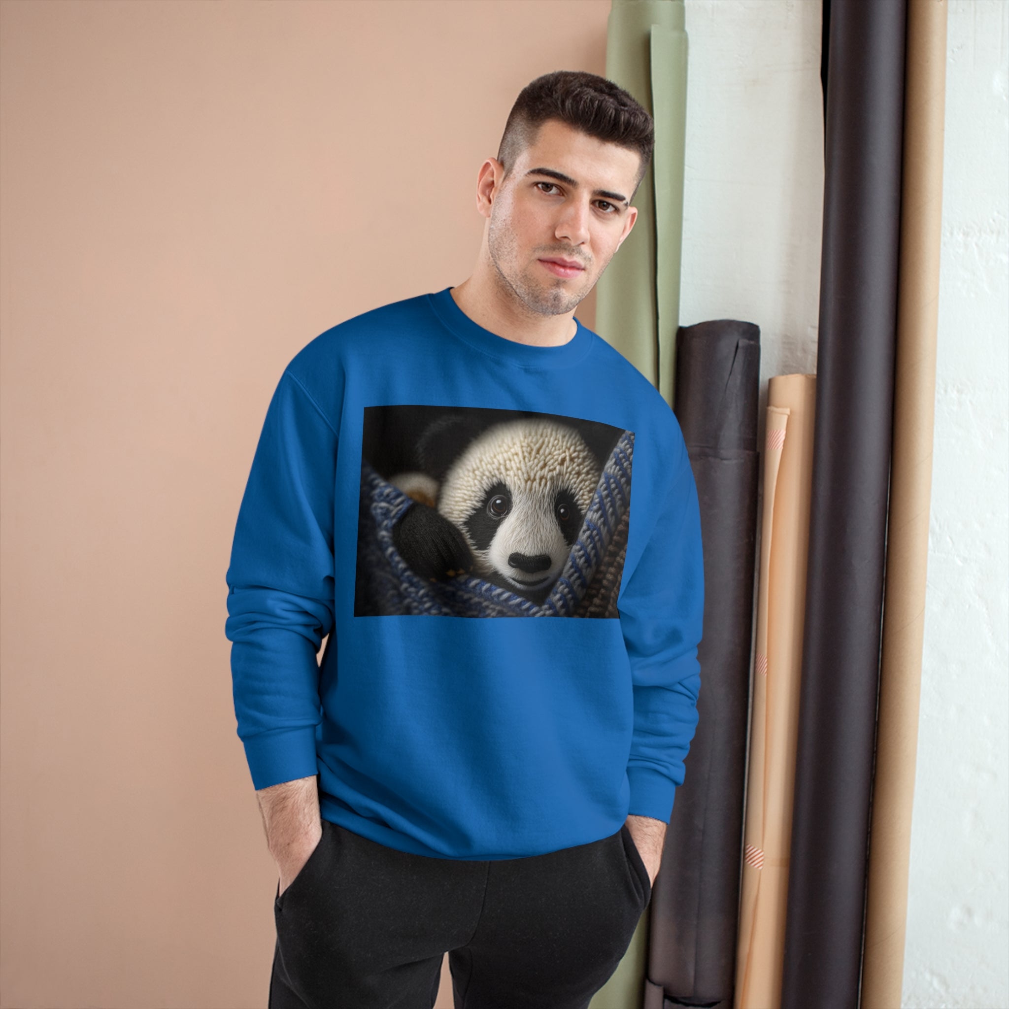 Champion Sweatshirt - Knit Animals, Giant Panda Cub