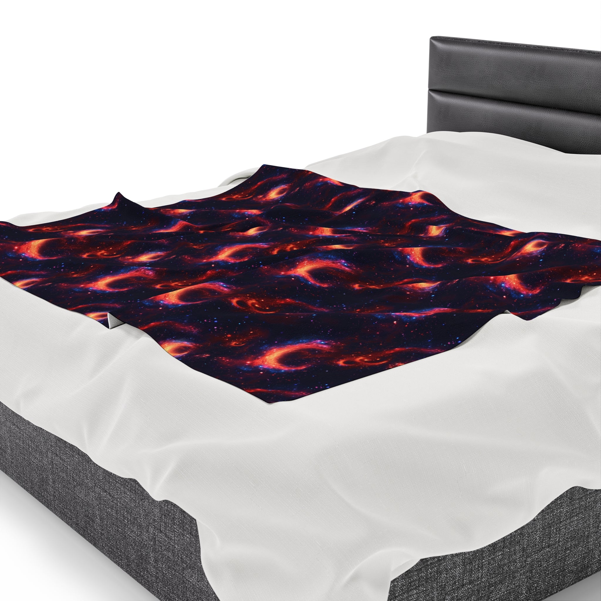 Velveteen Plush Blanket (AOP) - Fantasy Galaxies 10