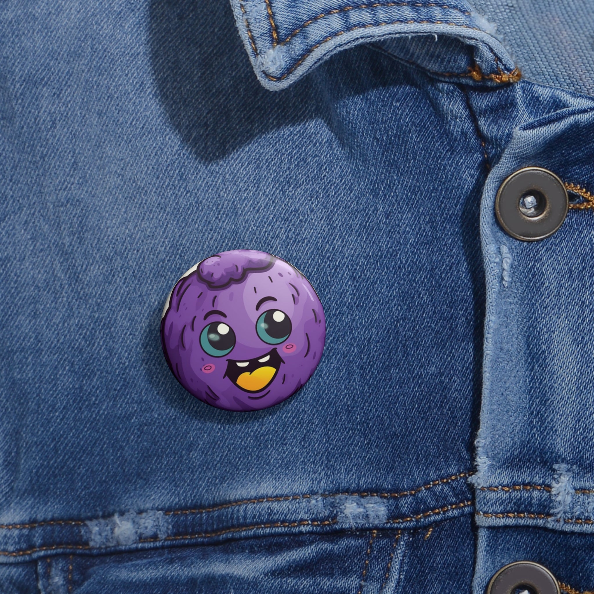 Custom Pin Buttons - Purple Potato