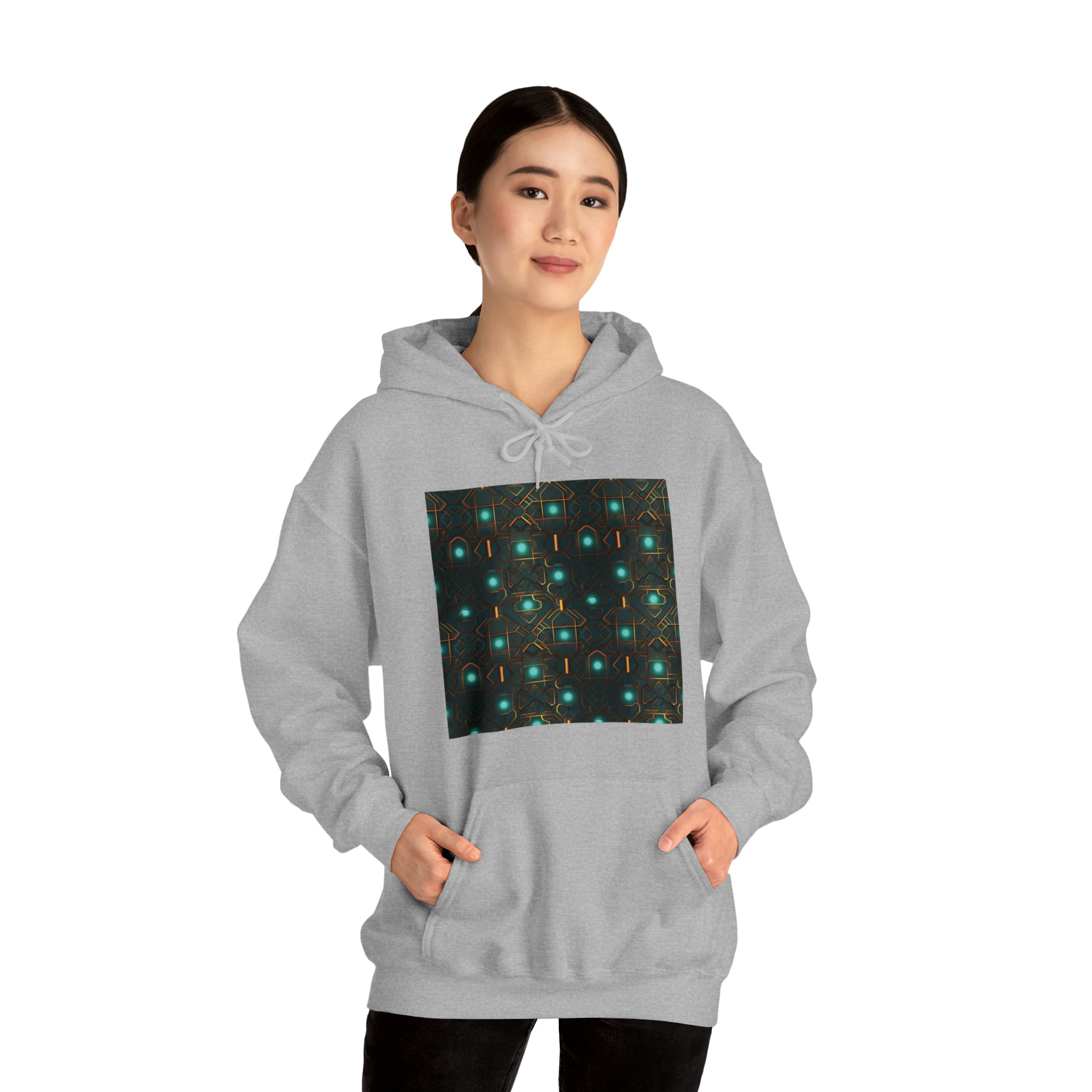 Unisex Heavy Blend™ Hooded Sweatshirt - Abstract Neon Designs 09