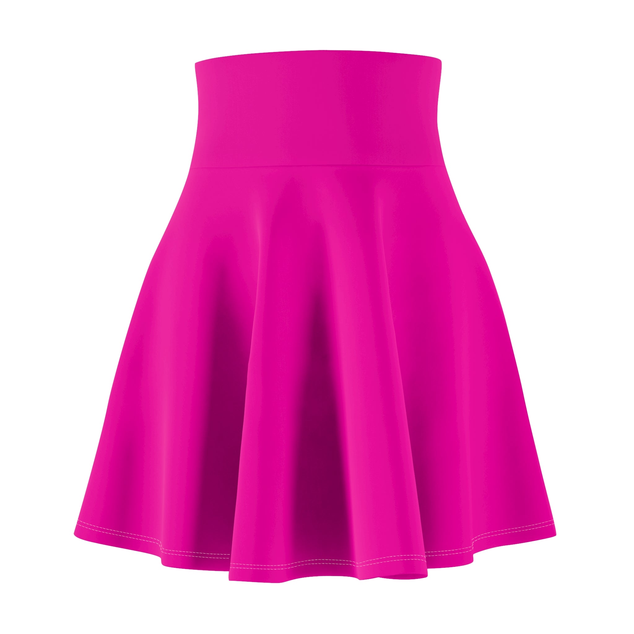 Women's Skater Skirt (AOP) - Seamless Solid Fashion Magenta