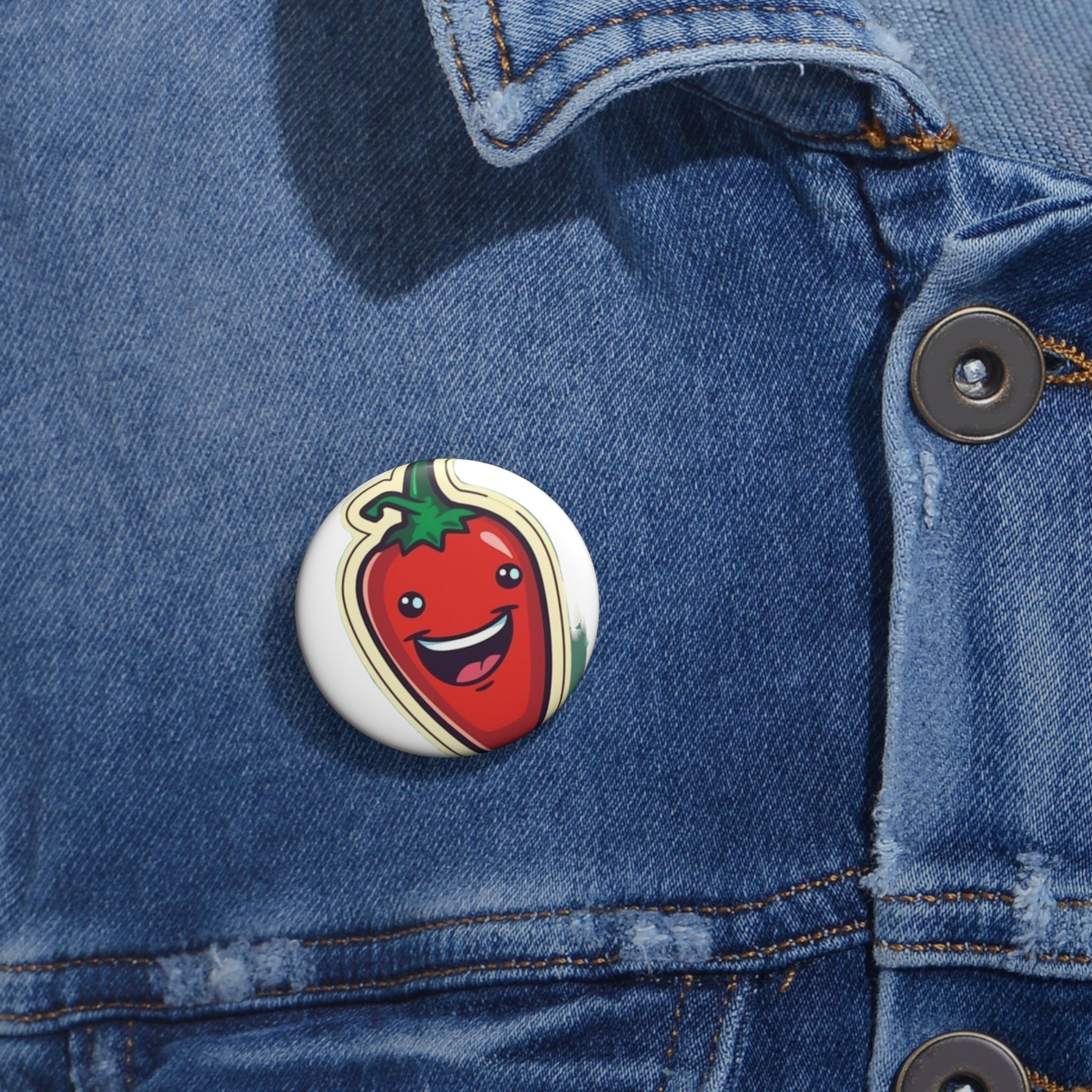 Custom Pin Buttons - Red Chili Pepper