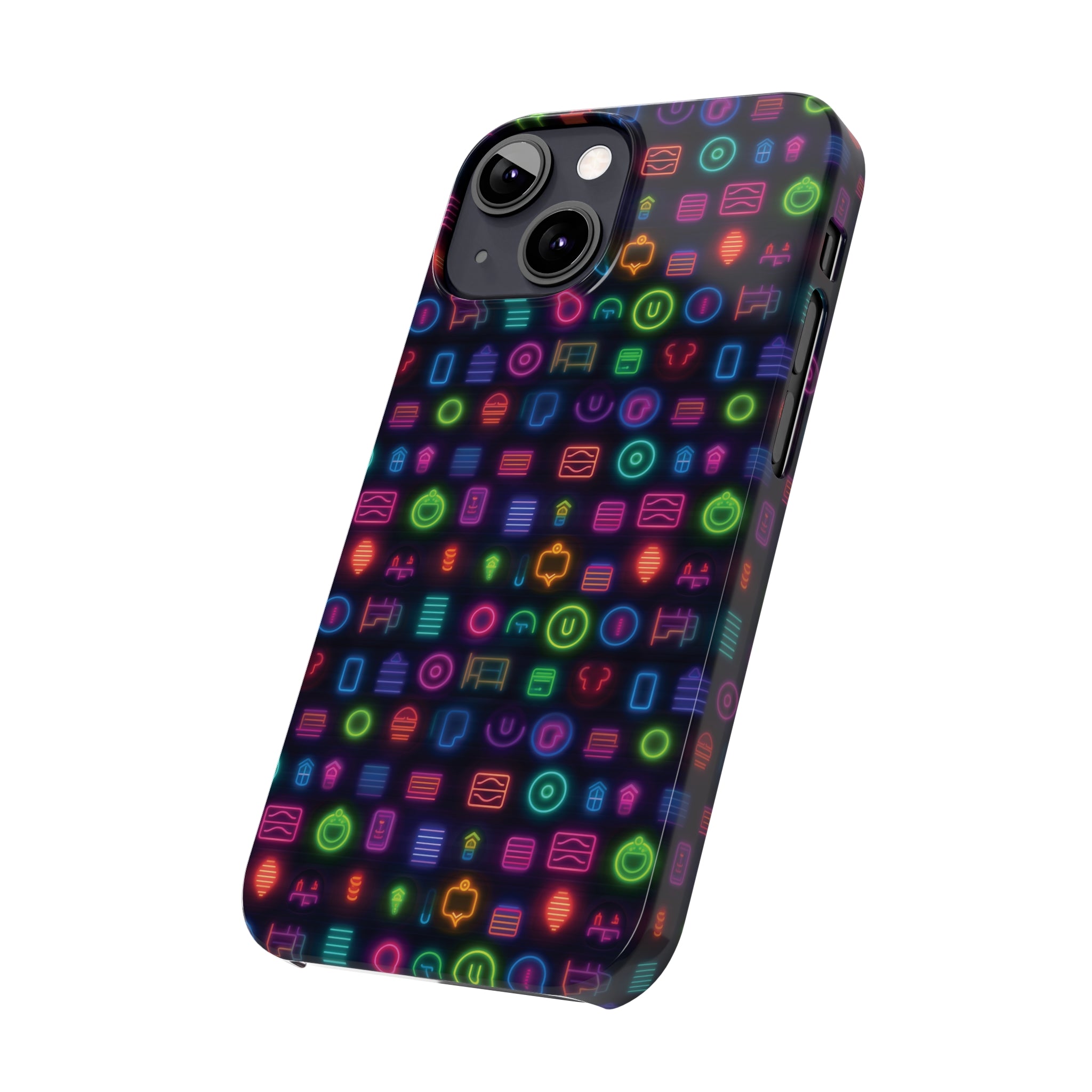 Slim Phone Cases (AOP) - Seamless Neon Designs 02