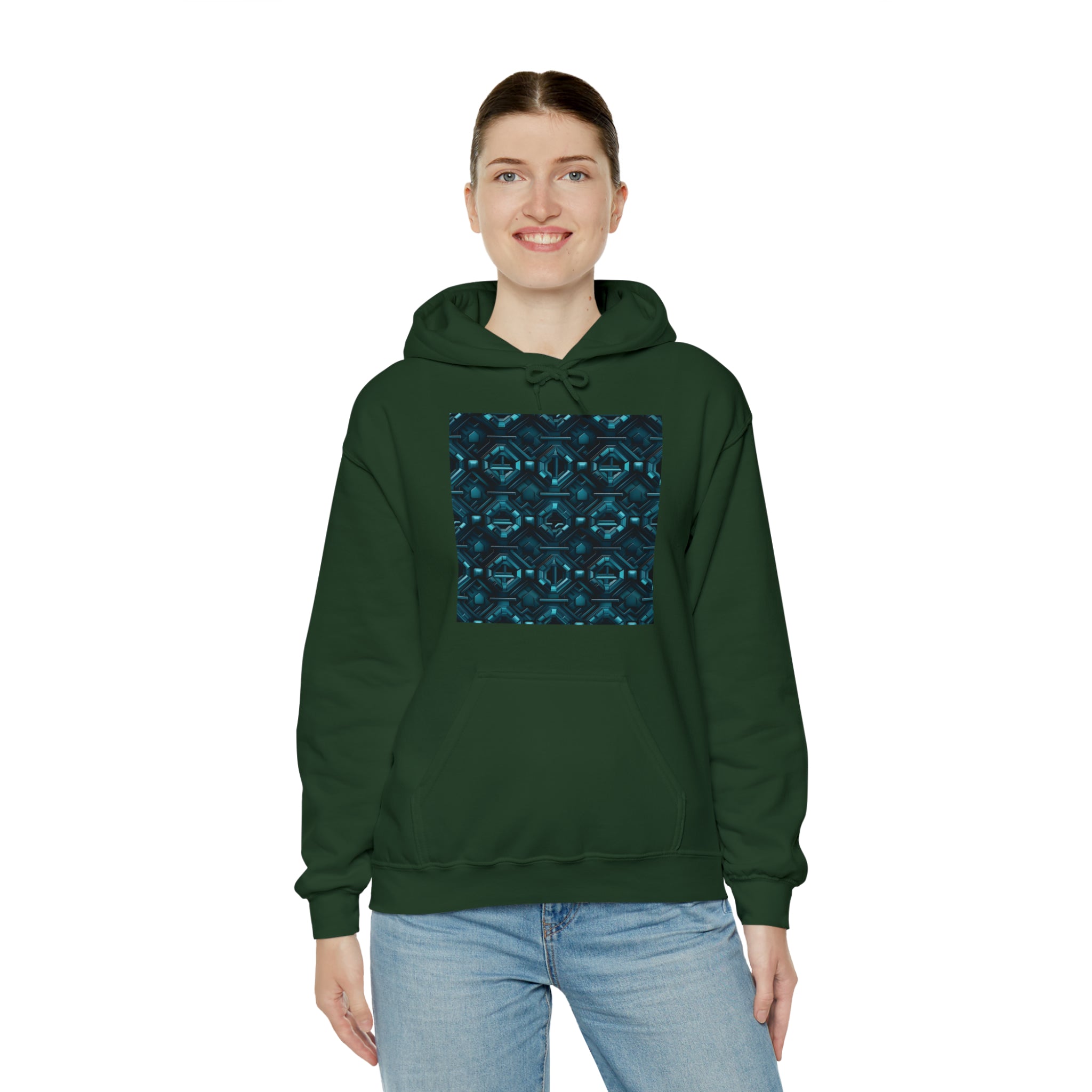 Unisex Heavy Blend™ Hooded Sweatshirt - Abstract Neon Designs 08