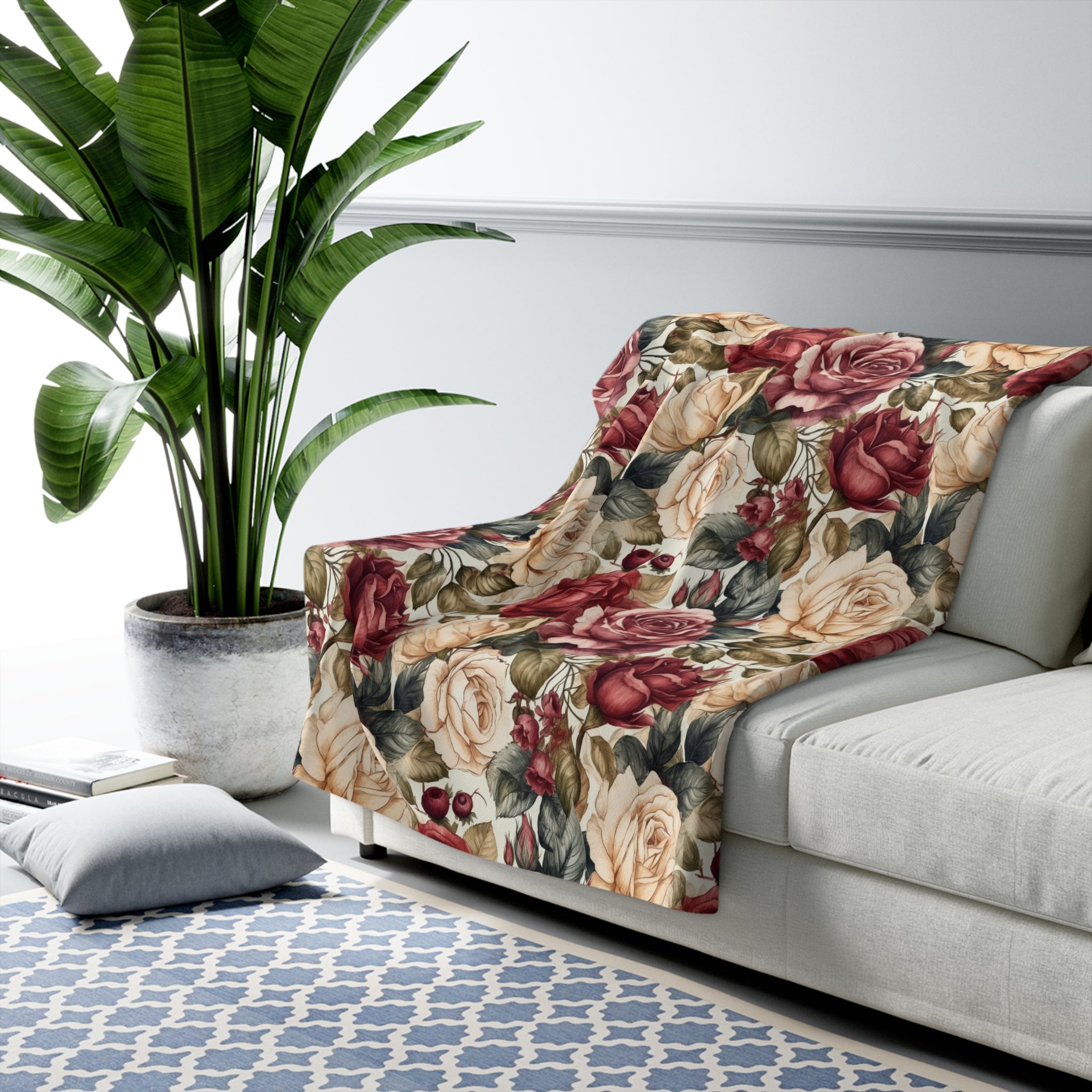 Sherpa Fleece Blanket (AOP) - Seamless Designs 08