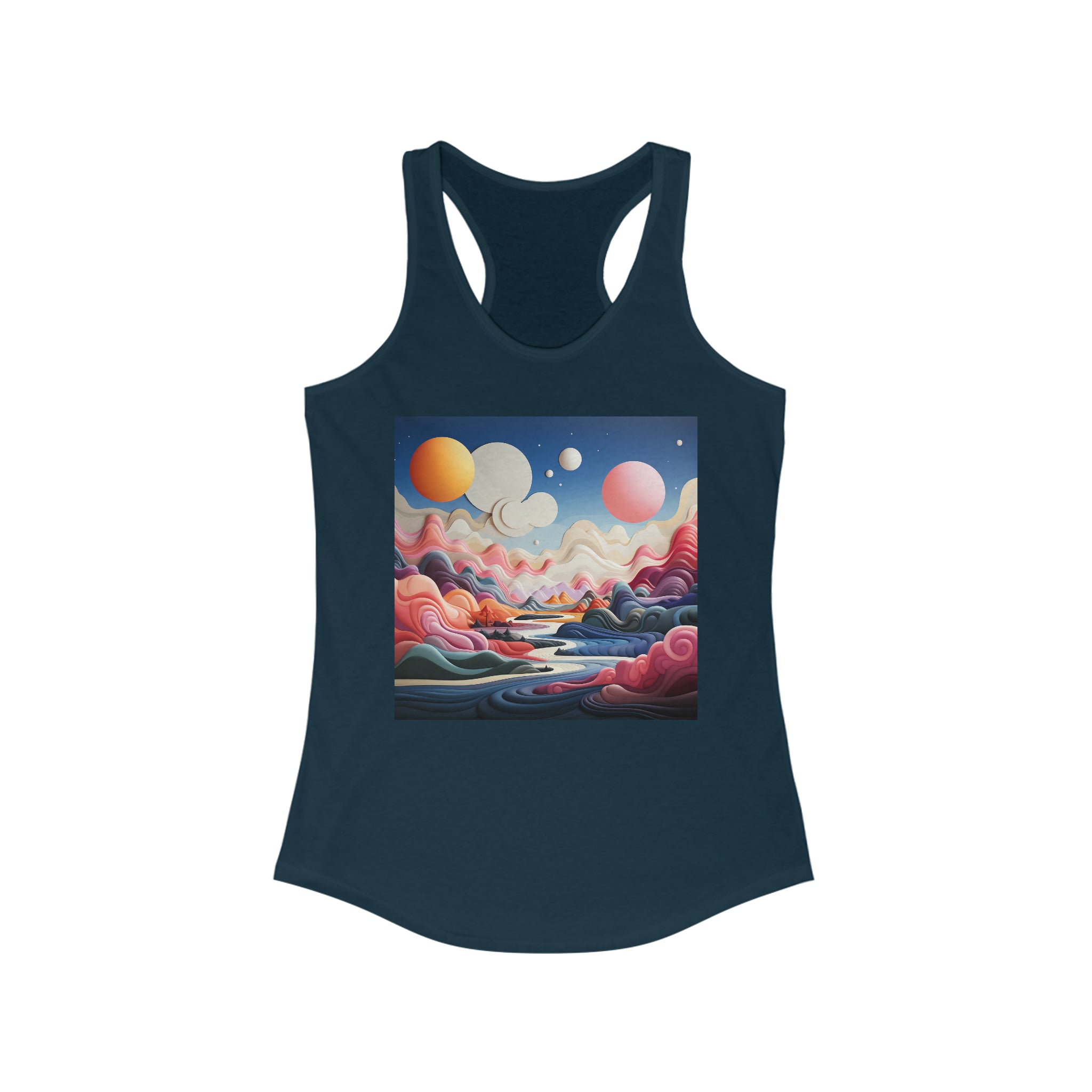 Women's Ideal Racerback Tank - Vector Art Design 20