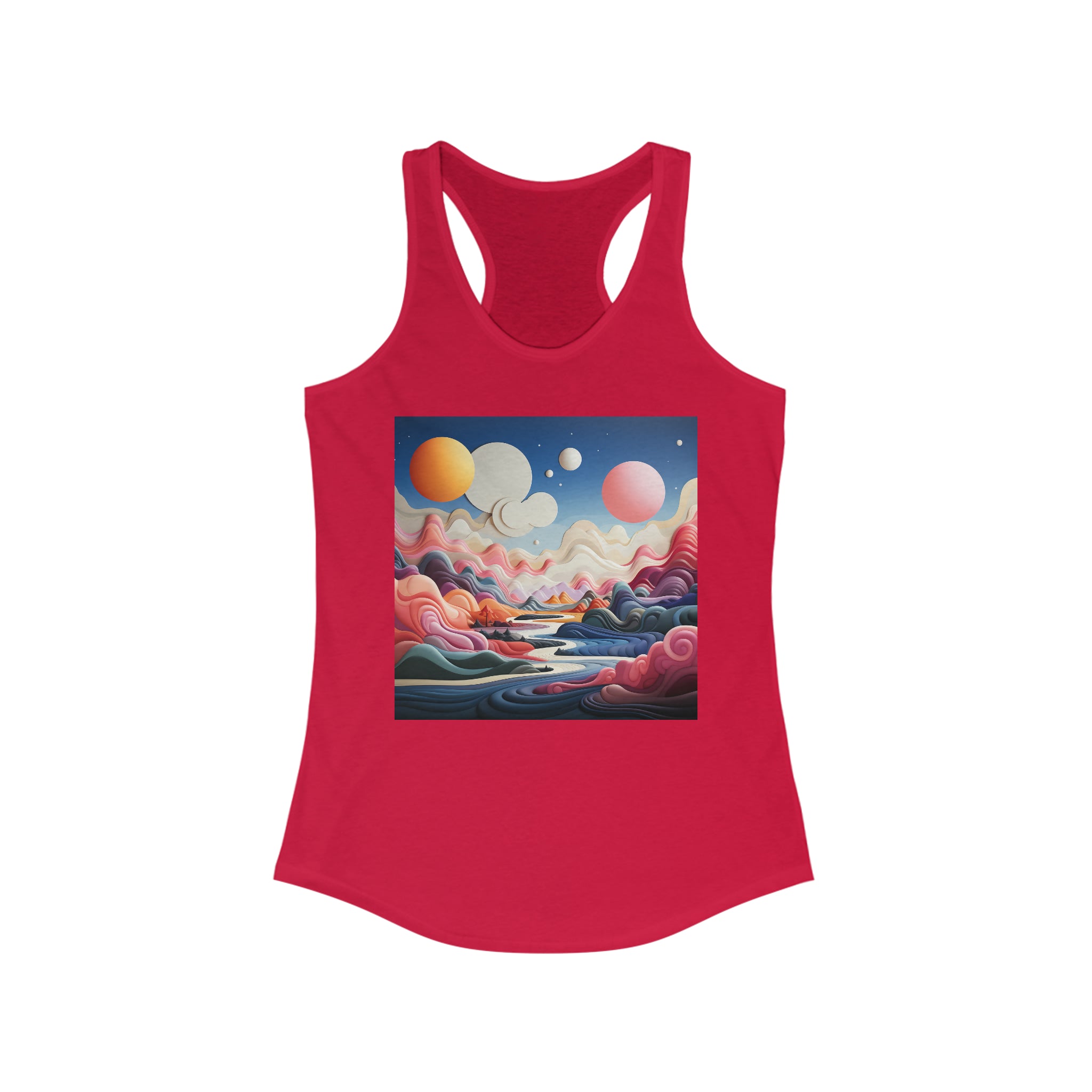 Women's Ideal Racerback Tank - Vector Art Design 20