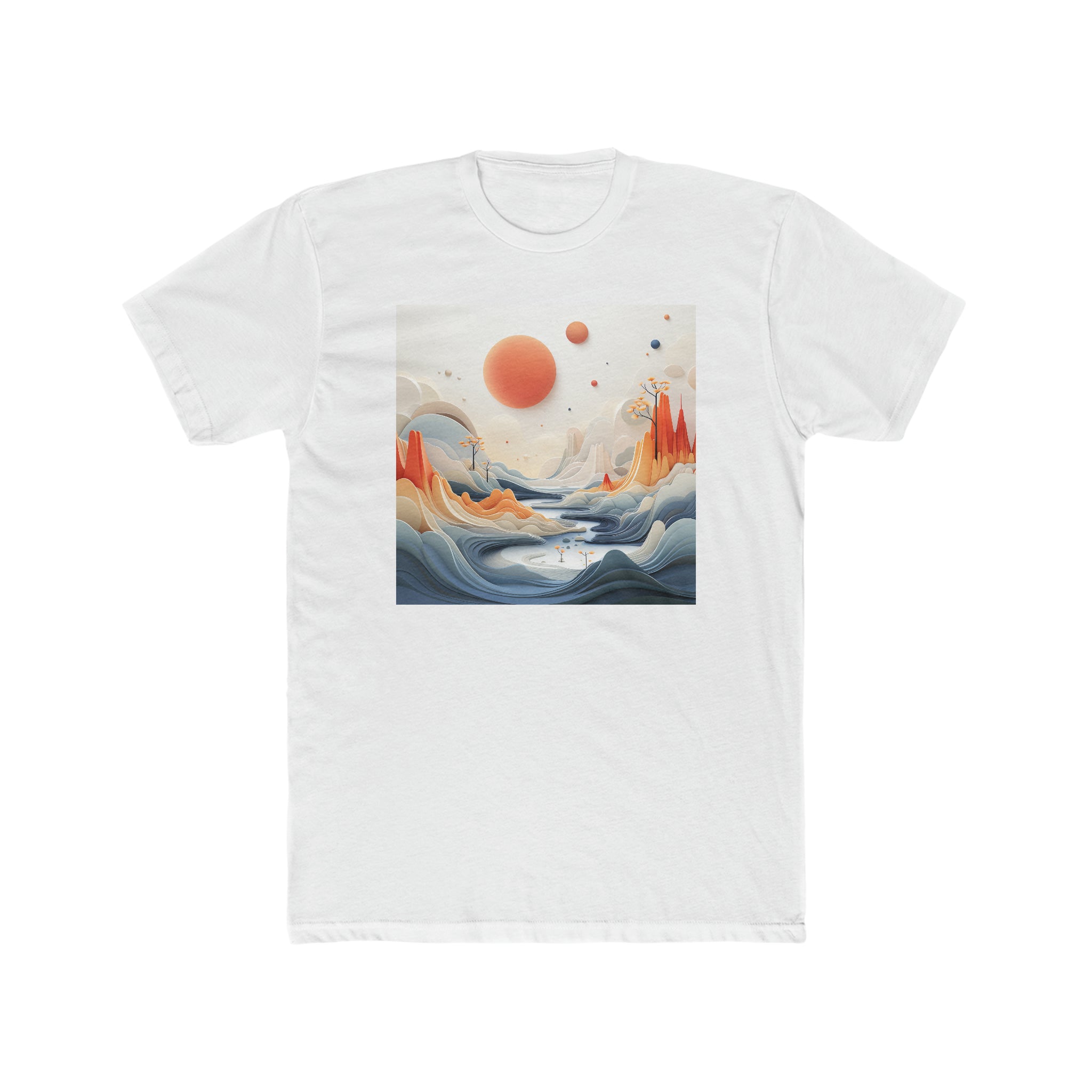 Men's Cotton Crew Tee - Vector Art Design 13