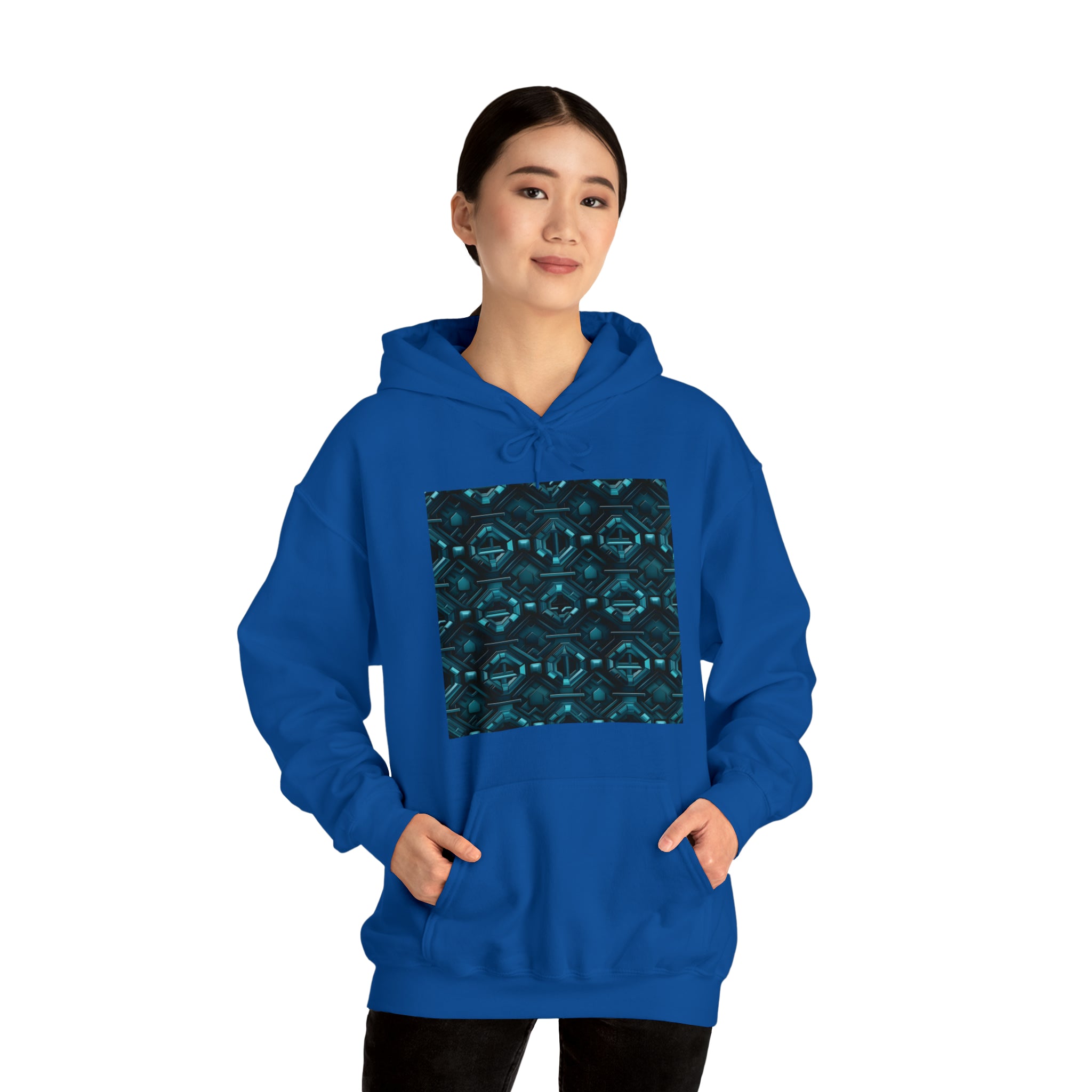 Unisex Heavy Blend™ Hooded Sweatshirt - Abstract Neon Designs 08