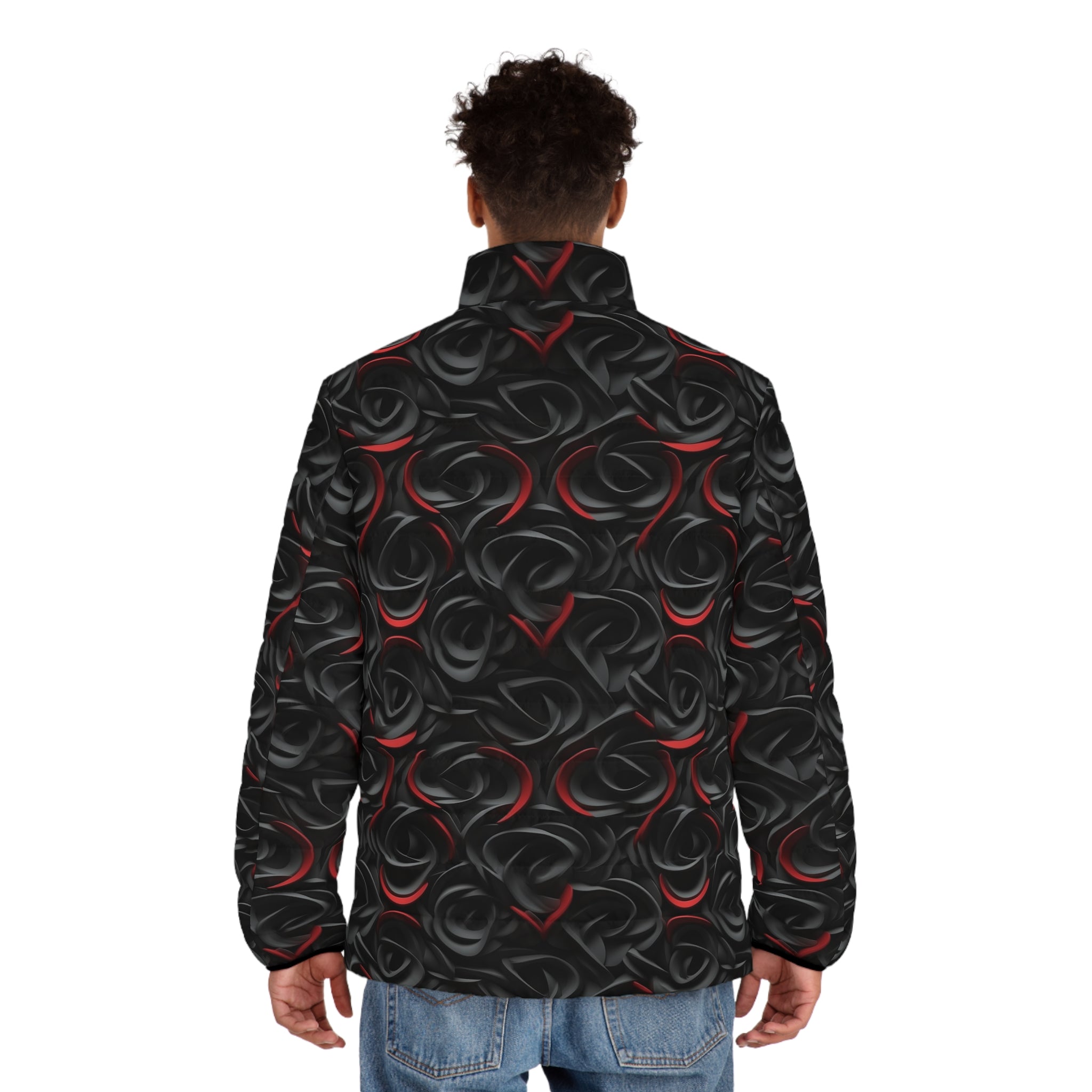 Men's Puffer Jacket (AOP) - Abstract Designs 15