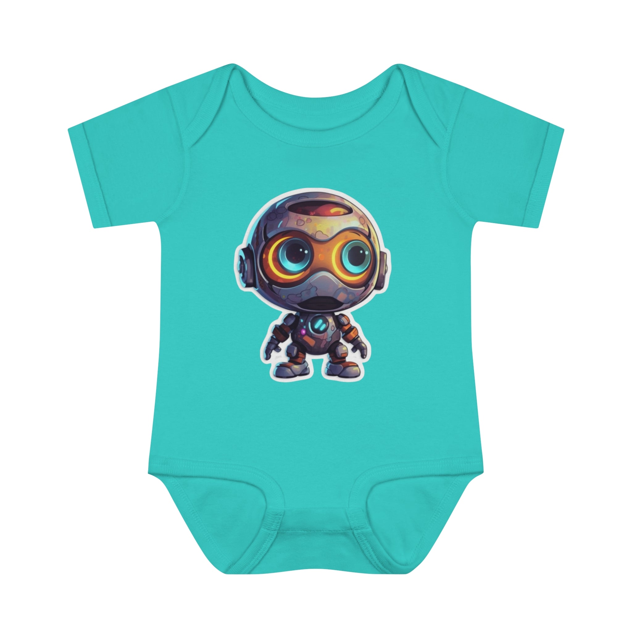 Infant Baby Rib Bodysuit - Chime, Robot Pop Art 06