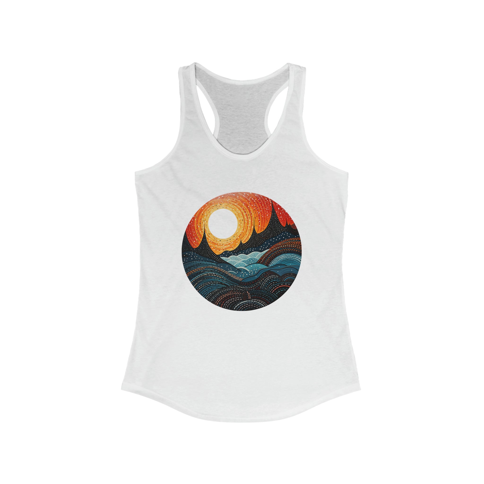 Women's Ideal Racerback Tank - Pointillism Designs 07