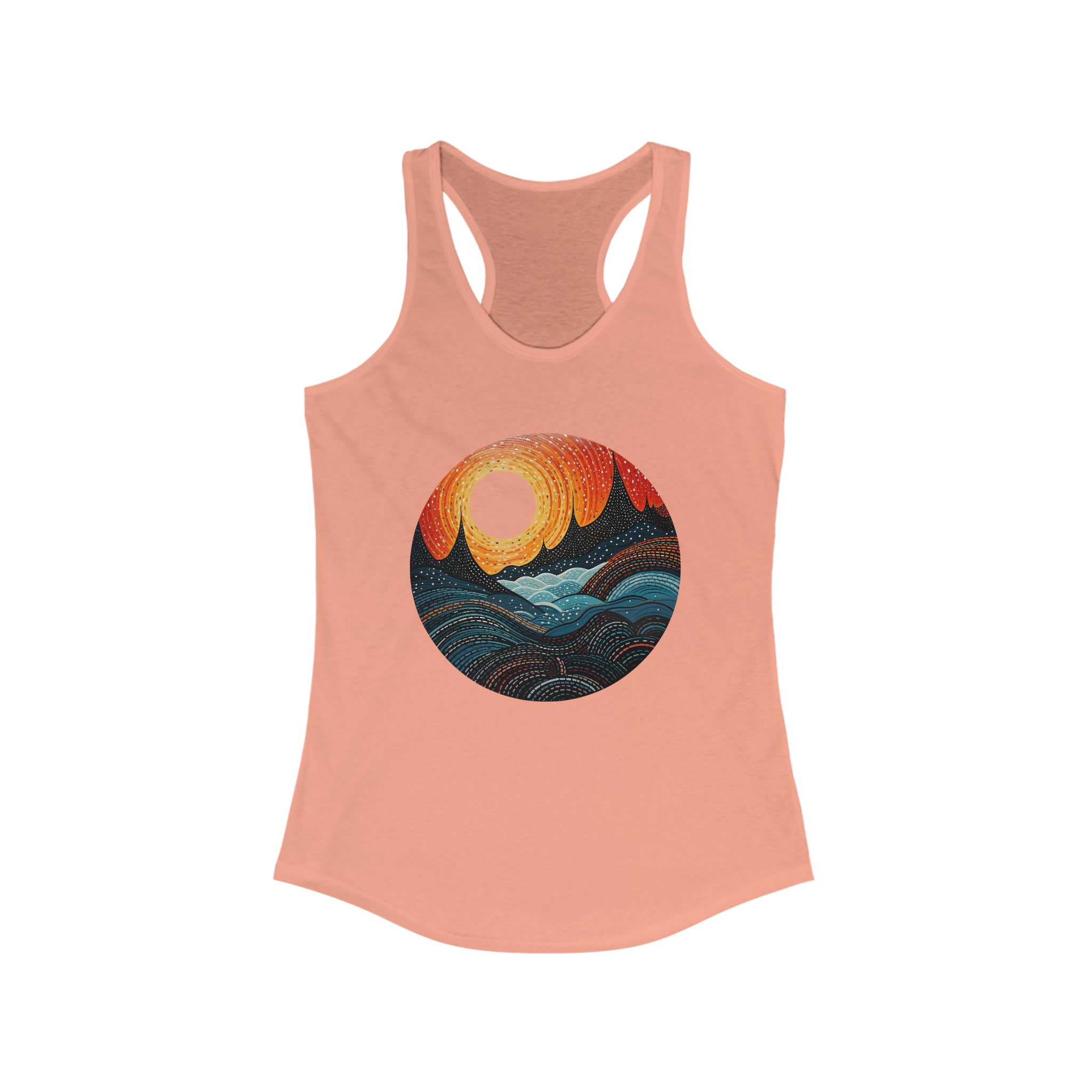 Women's Ideal Racerback Tank - Pointillism Designs 07