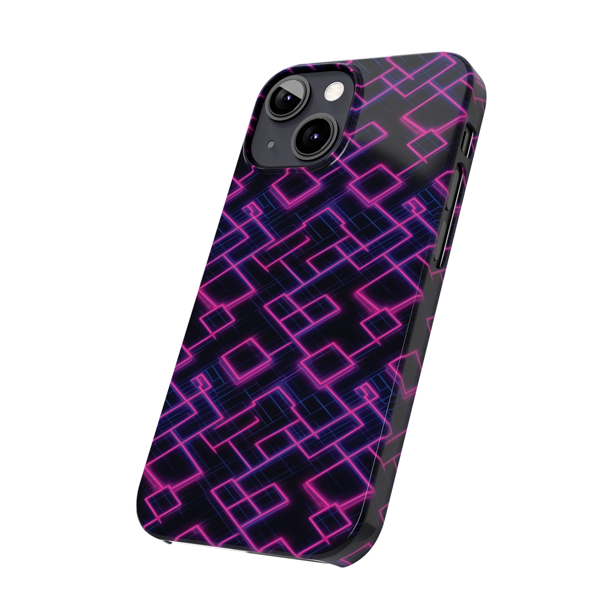 Slim Phone Cases (AOP) - Seamless Synthwave Designs 01