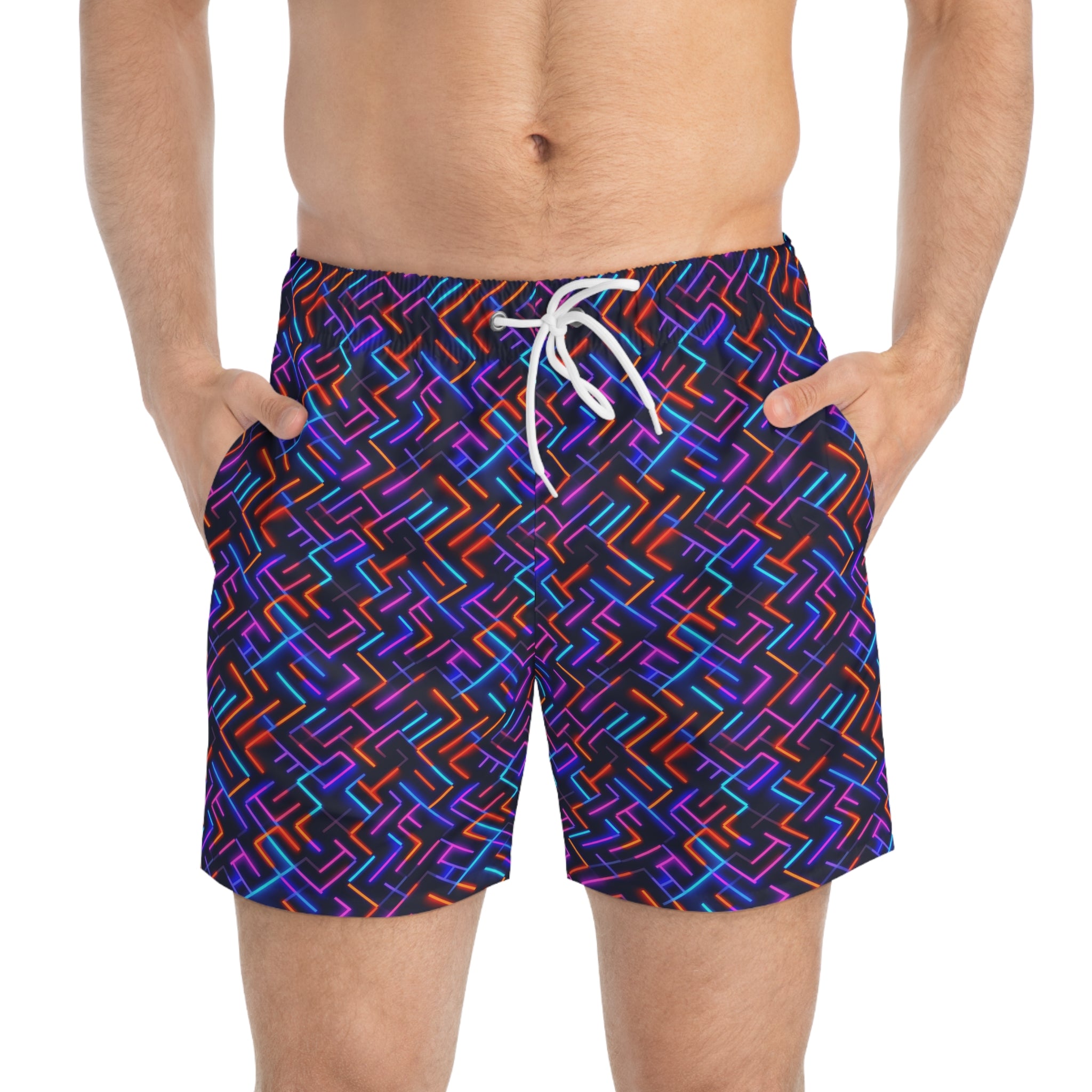 Swim Trunks (AOP) - Seamless Neon Designs 03