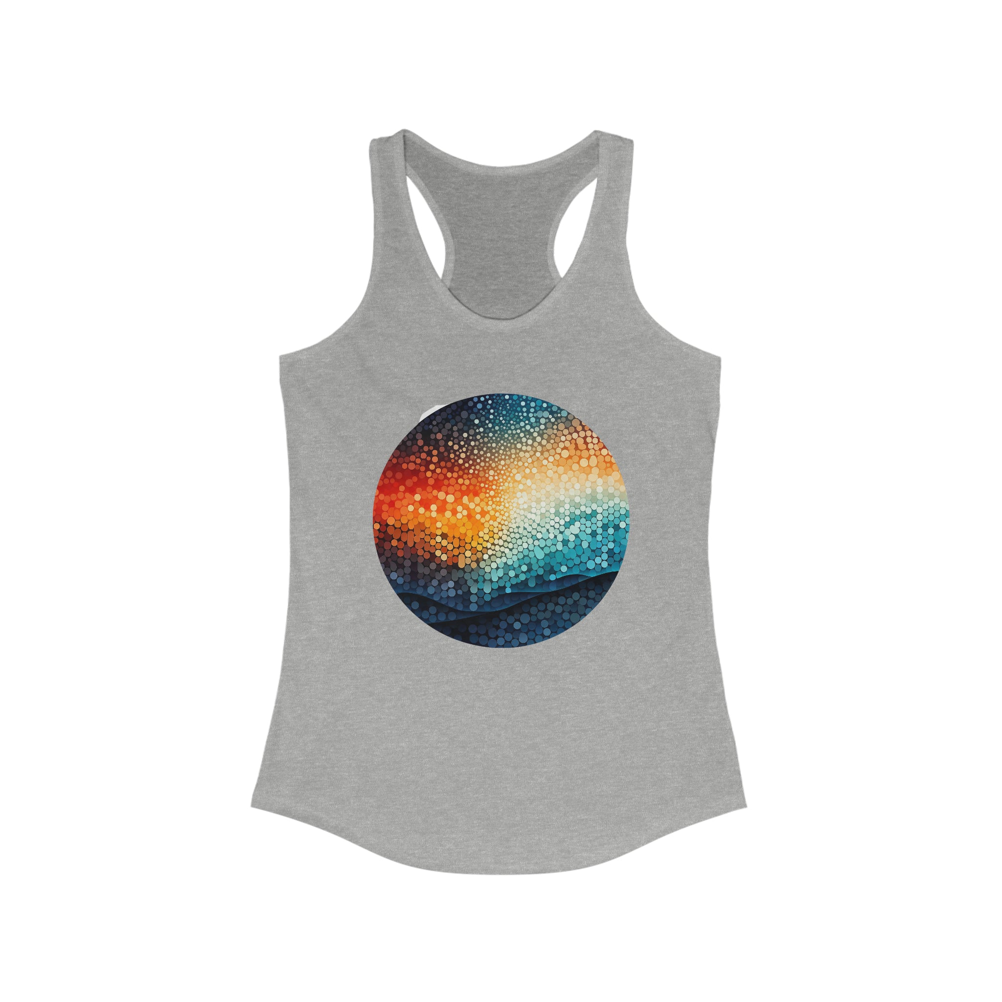 Women's Ideal Racerback Tank - Pointillism Designs 14