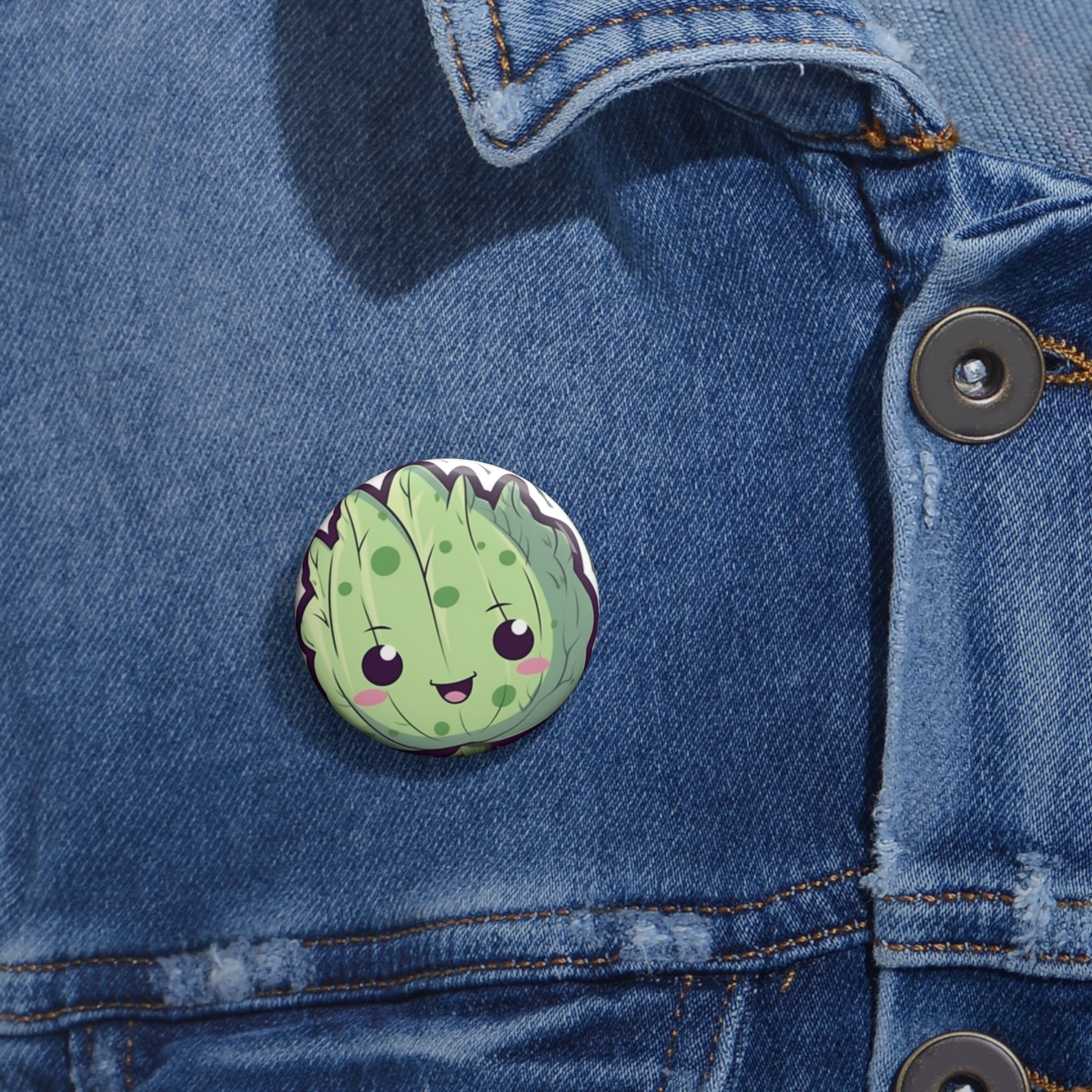 Custom Pin Buttons - Kohlrabi