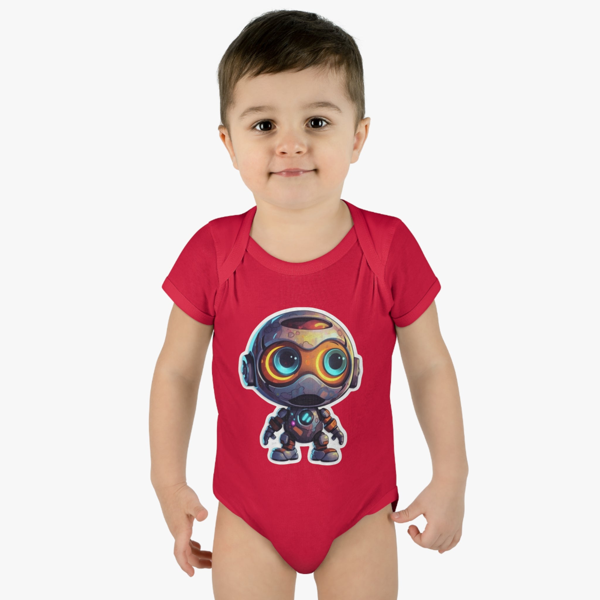 Infant Baby Rib Bodysuit - Chime, Robot Pop Art 06