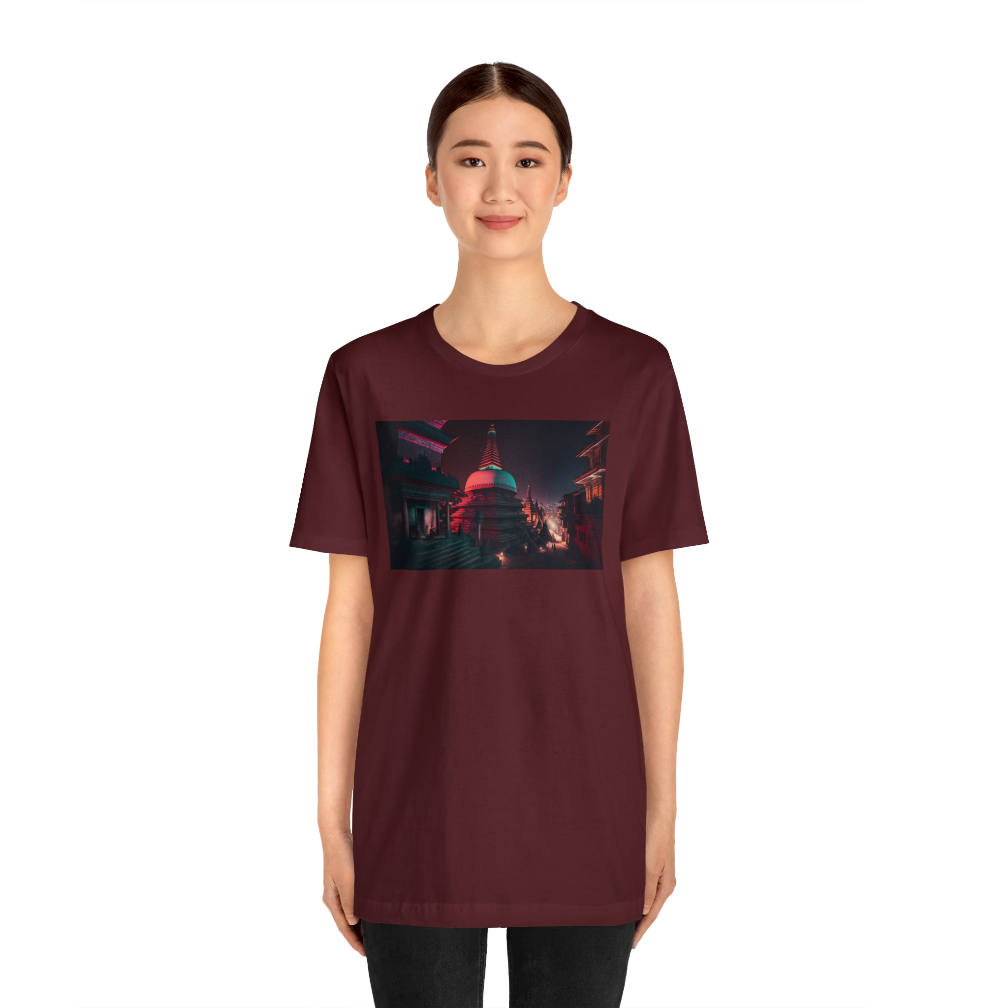 Unisex Jersey Short Sleeve Tee - Swayambhunath Temple, Nepal