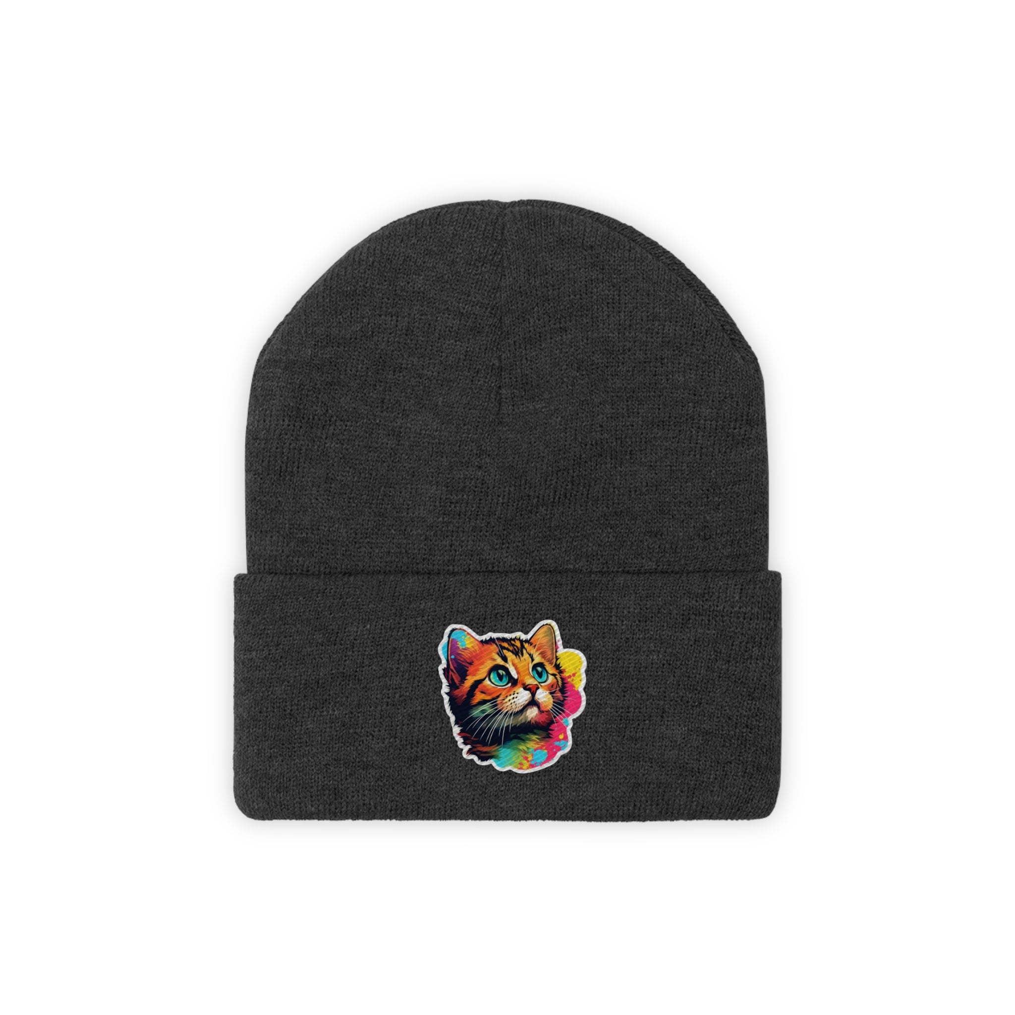 Knit Beanie - Kitten Pop Art 05