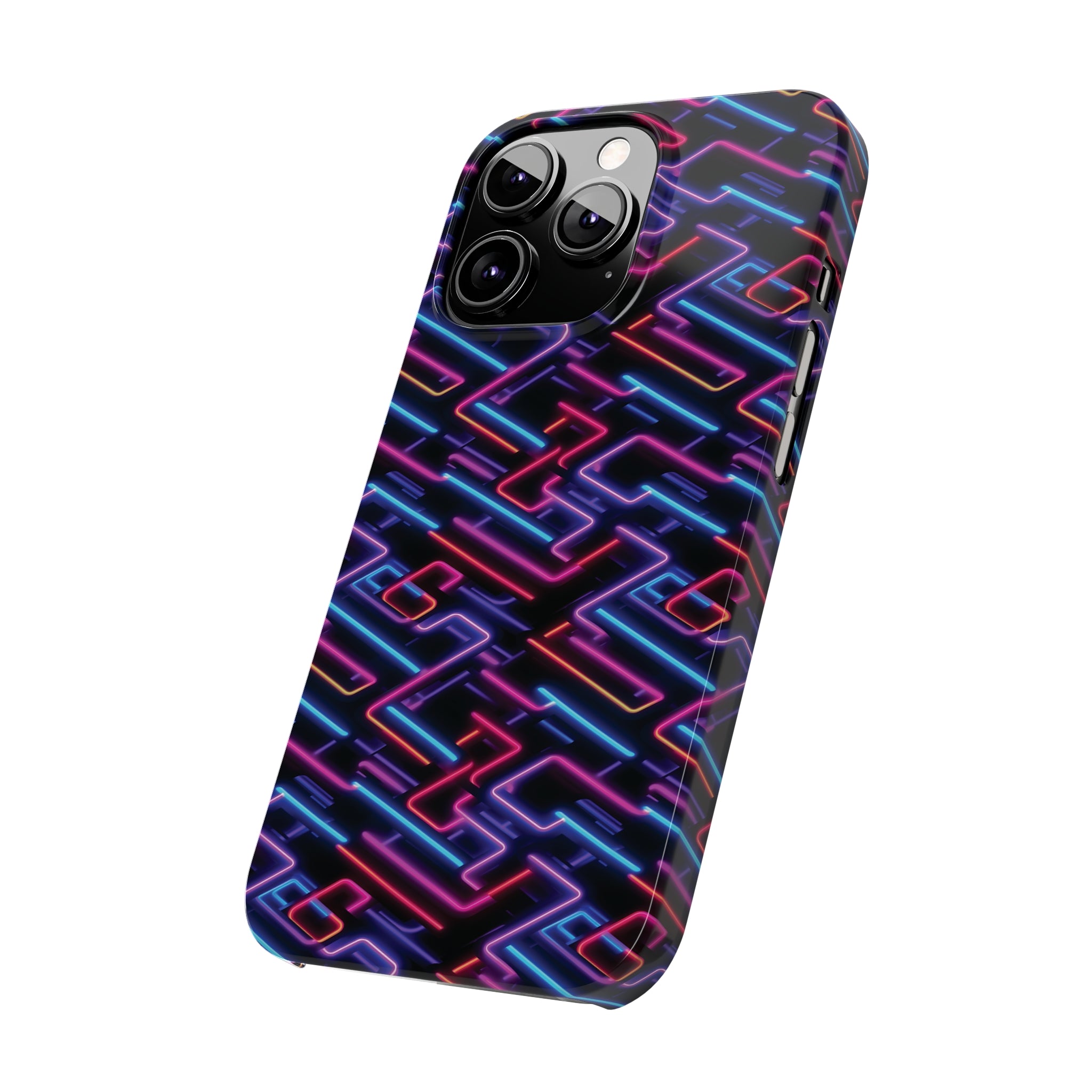 Slim Phone Cases (AOP) - Seamless Neon Designs 01