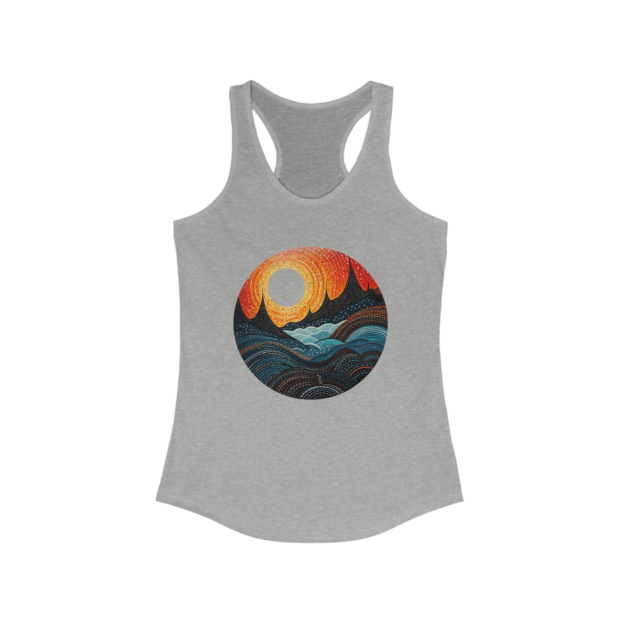 Women's Ideal Racerback Tank - Pointillism Designs 07